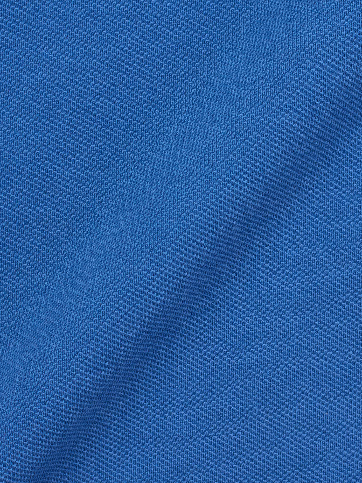 DRAKE'S Blue Cotton Pique Long Sleeve Polo Shirt Size 38 S