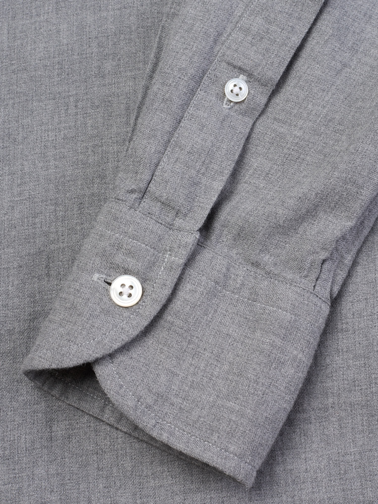 DRAKE'S Gray Cotton Long Sleeve Shirt EU 41 US 16