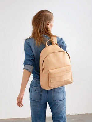 EASTPAK Lab Beige Veggie Leather Dual Zip Backpack