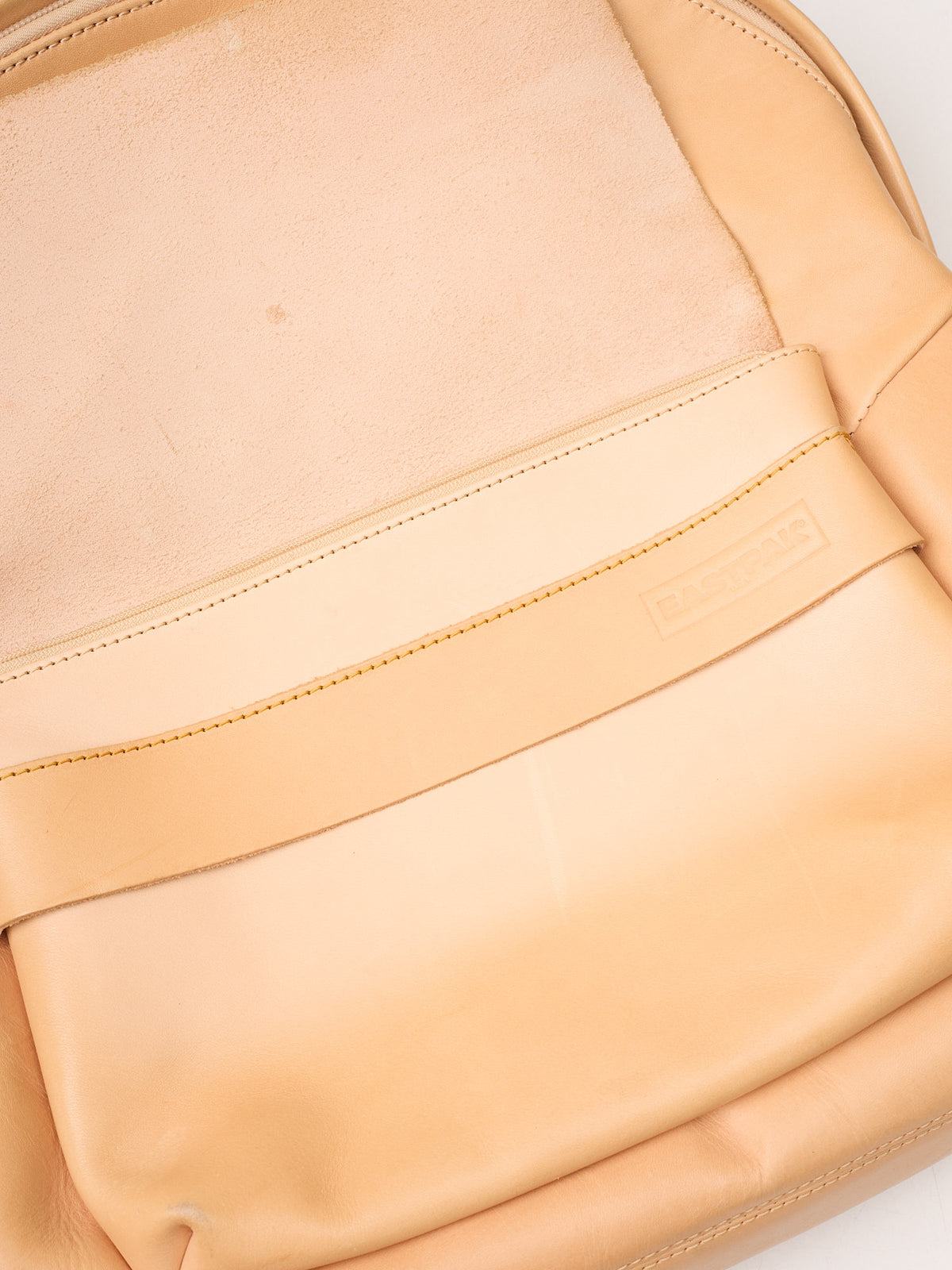 EASTPAK Lab Beige Veggie Leather Dual Zip Backpack