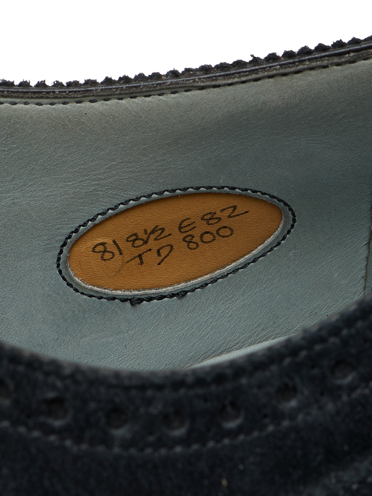 EDWARD GREEN Malvern Last 82 Midnight Full Brogue Suede Oxford Shoes US 8.5