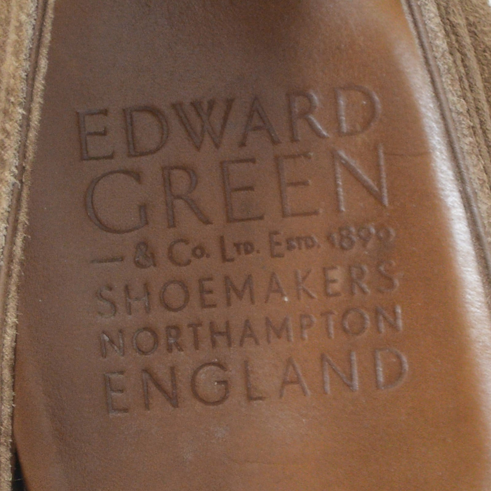 EDWARD GREEN Last 888 Mole Suede Leather 3 Eyelet Derby Dress Shoes UK 8.5 US 9 EDWARD GREEN