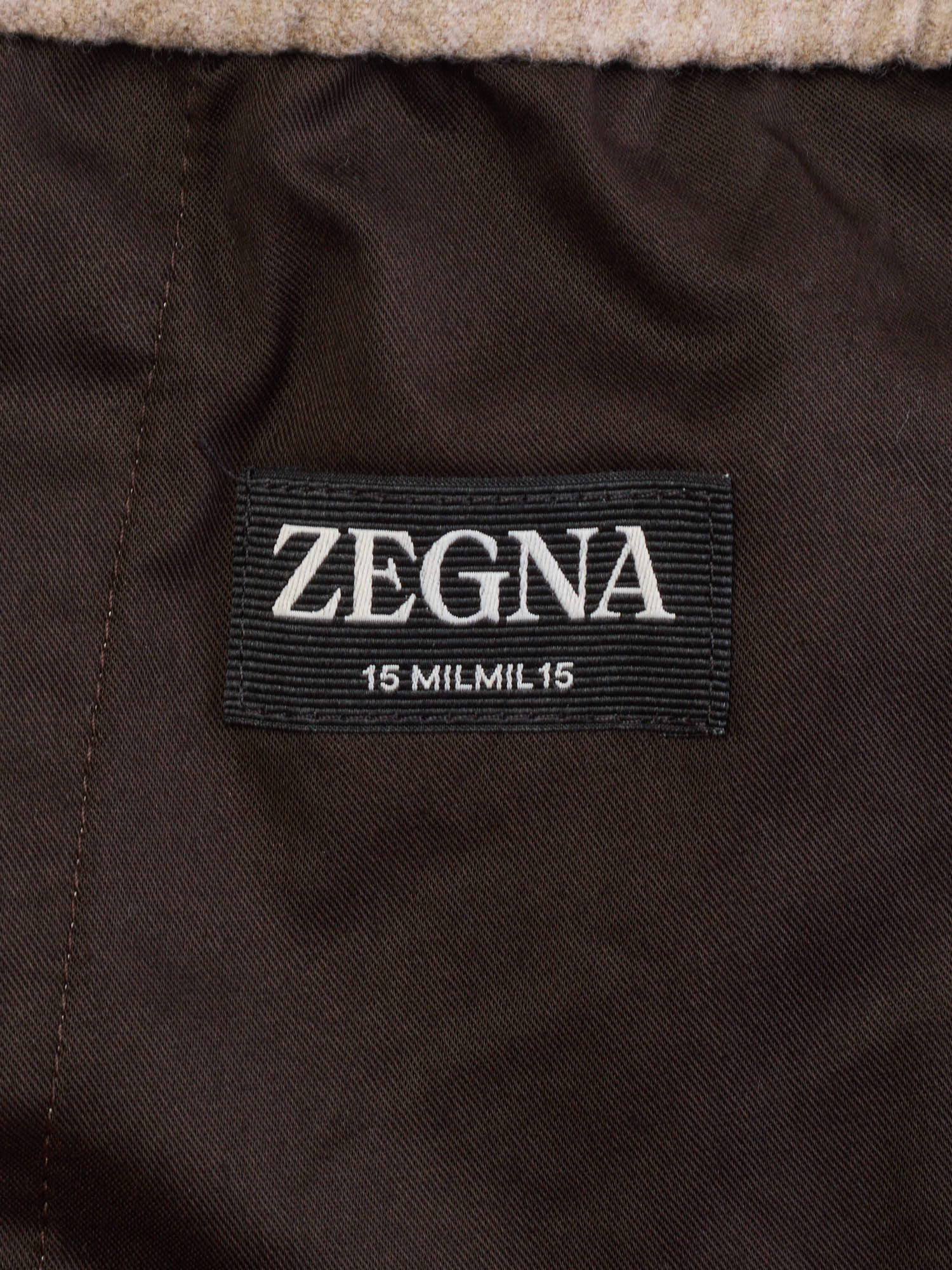 ERMENEGILDO ZEGNA 15milmil15 Light Taupe Wool-Silk-Cashmere Drawstring Pants