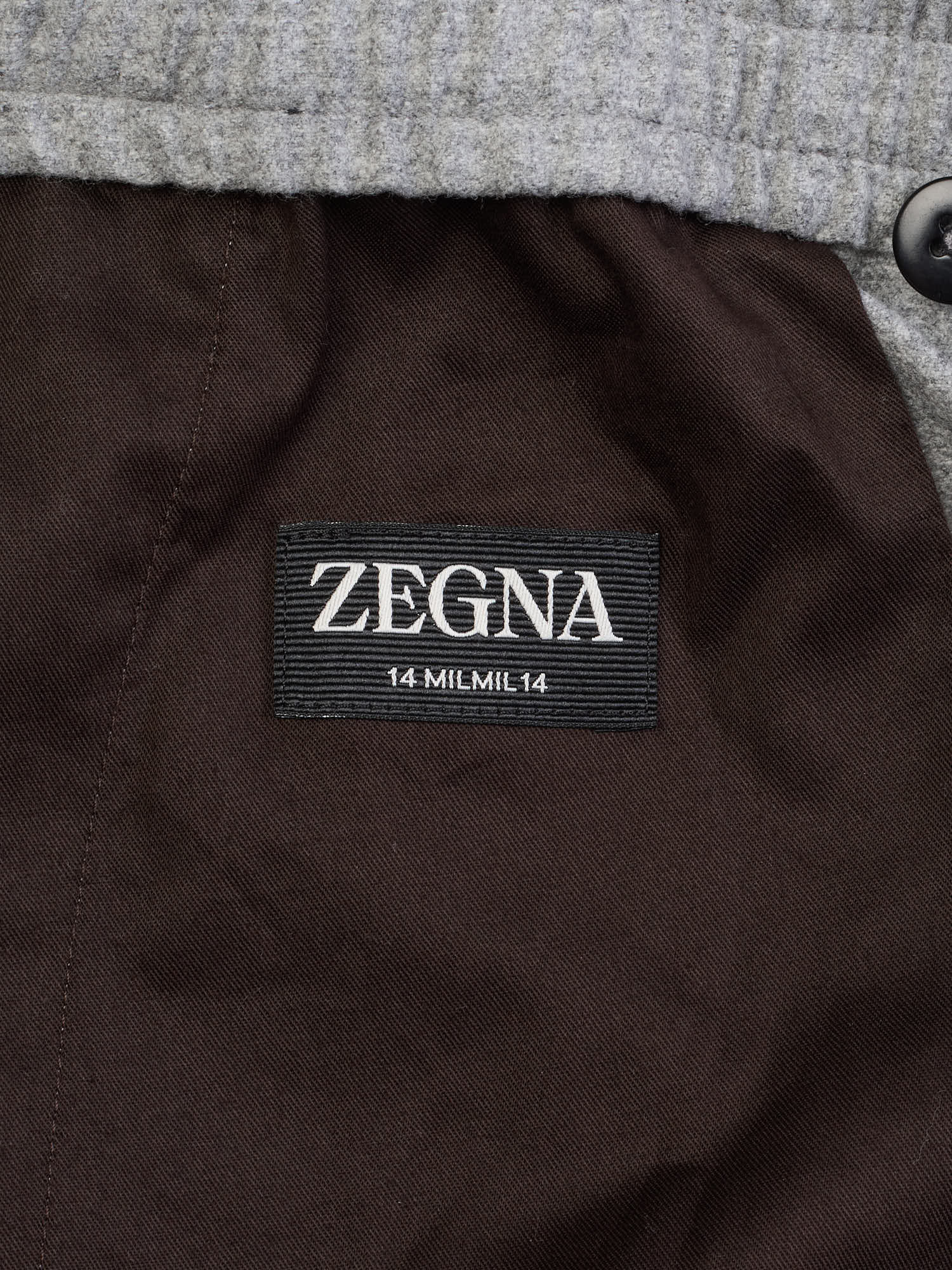 ERMENEGILDO ZEGNA Gray Wool-Cashmere-Silk 14MilMil Drawstring Super 200's