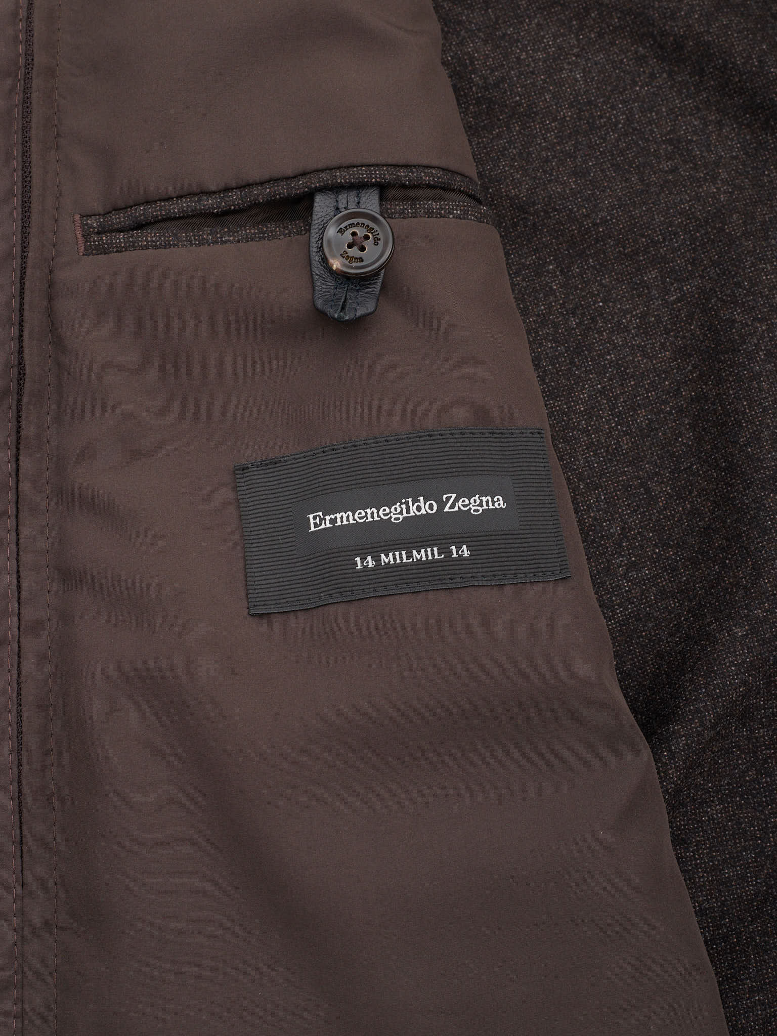 ERMENEGILDO ZEGNA "14 MilMil 14" Wool-Silk-Cashmere Jacket w Leather Insert NEW