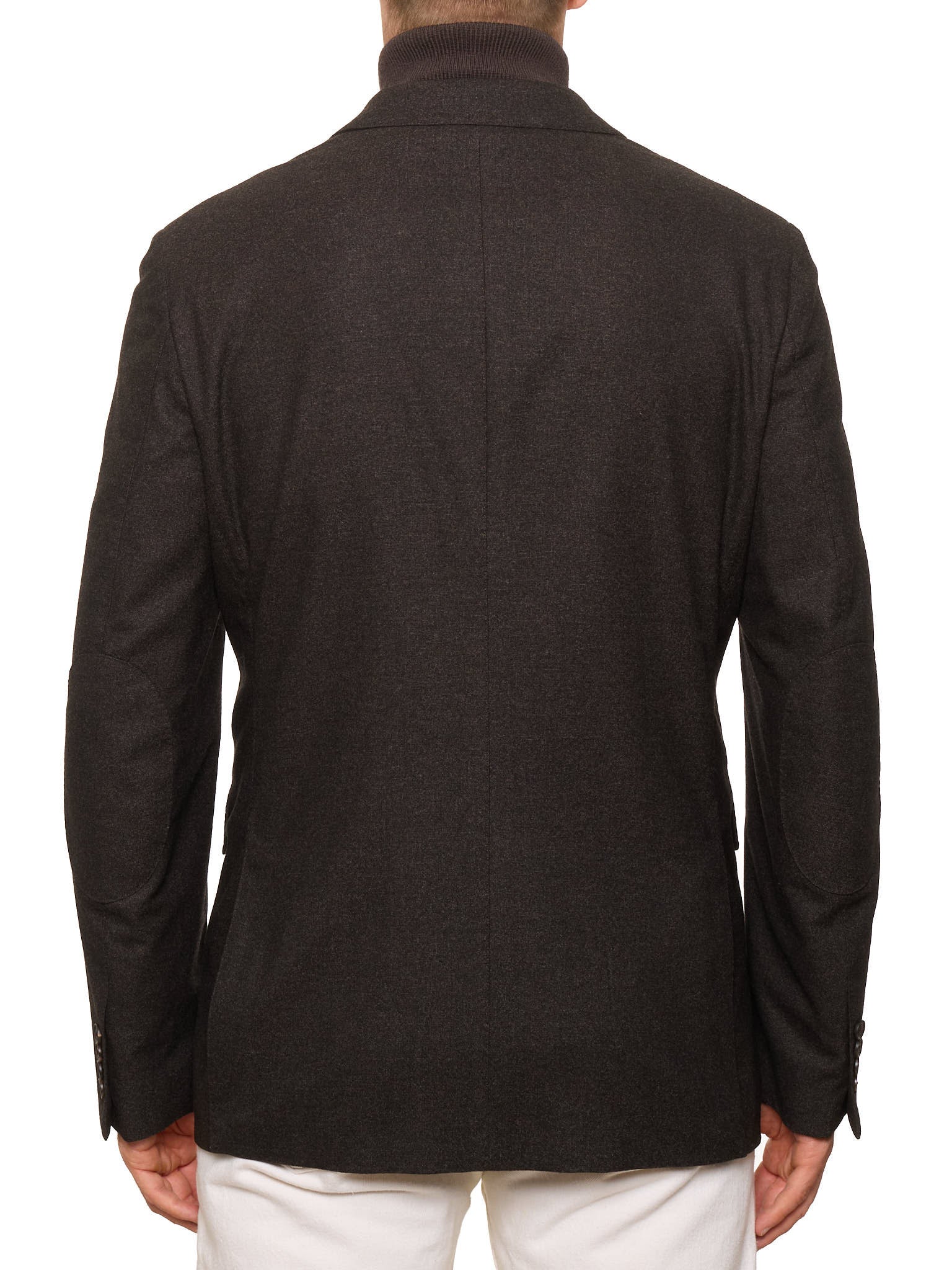 ERMENEGILDO ZEGNA "14 MilMil 14" Wool-Silk-Cashmere Jacket w Leather Insert NEW
