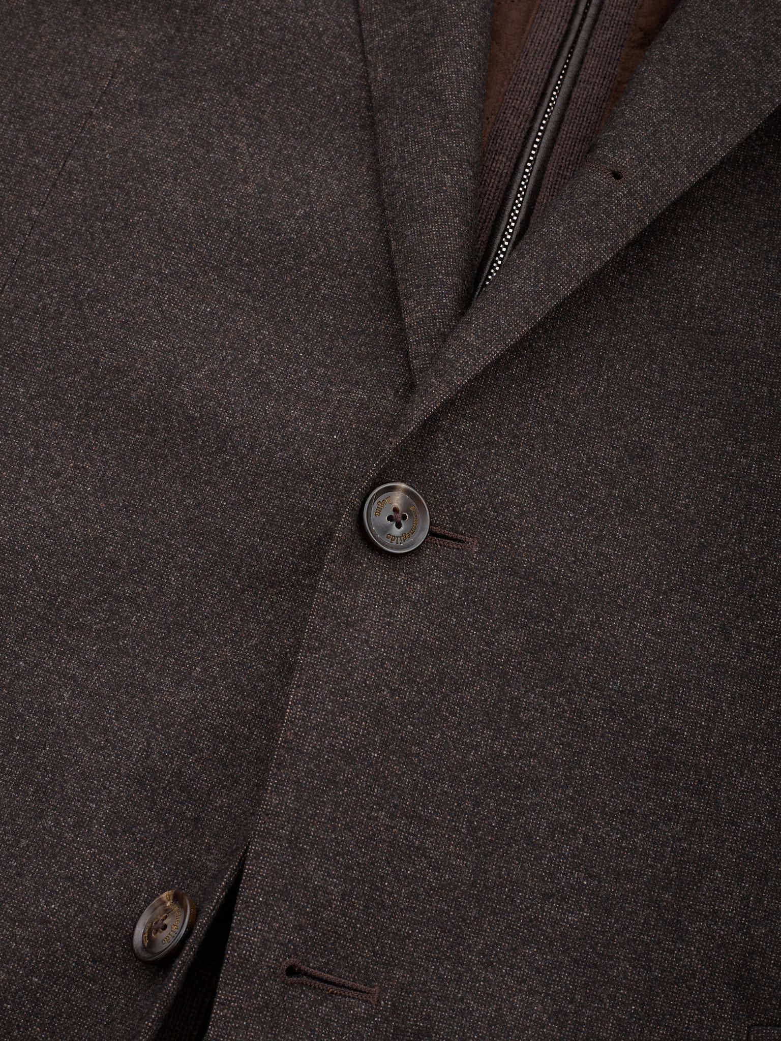 ERMENEGILDO ZEGNA "14 MilMil 14" Wool-Silk-Cashmere Jacket w Leather Insert NEW