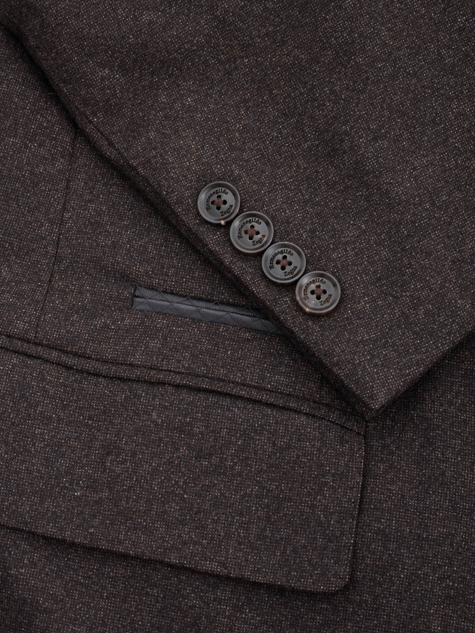 ERMENEGILDO ZEGNA "14 MilMil 14" Wool-Silk-Cashmere Jacket w Leather Insert NEW