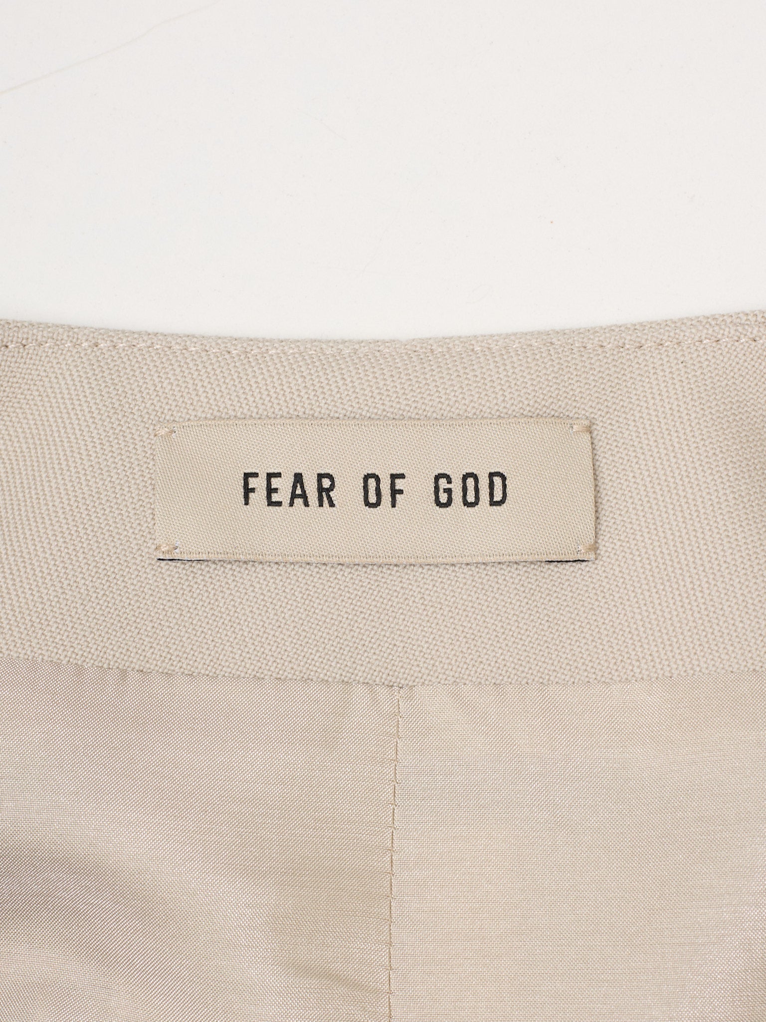 FEAR OF GOD Eternal Beige Wool One Button Suit Jacket