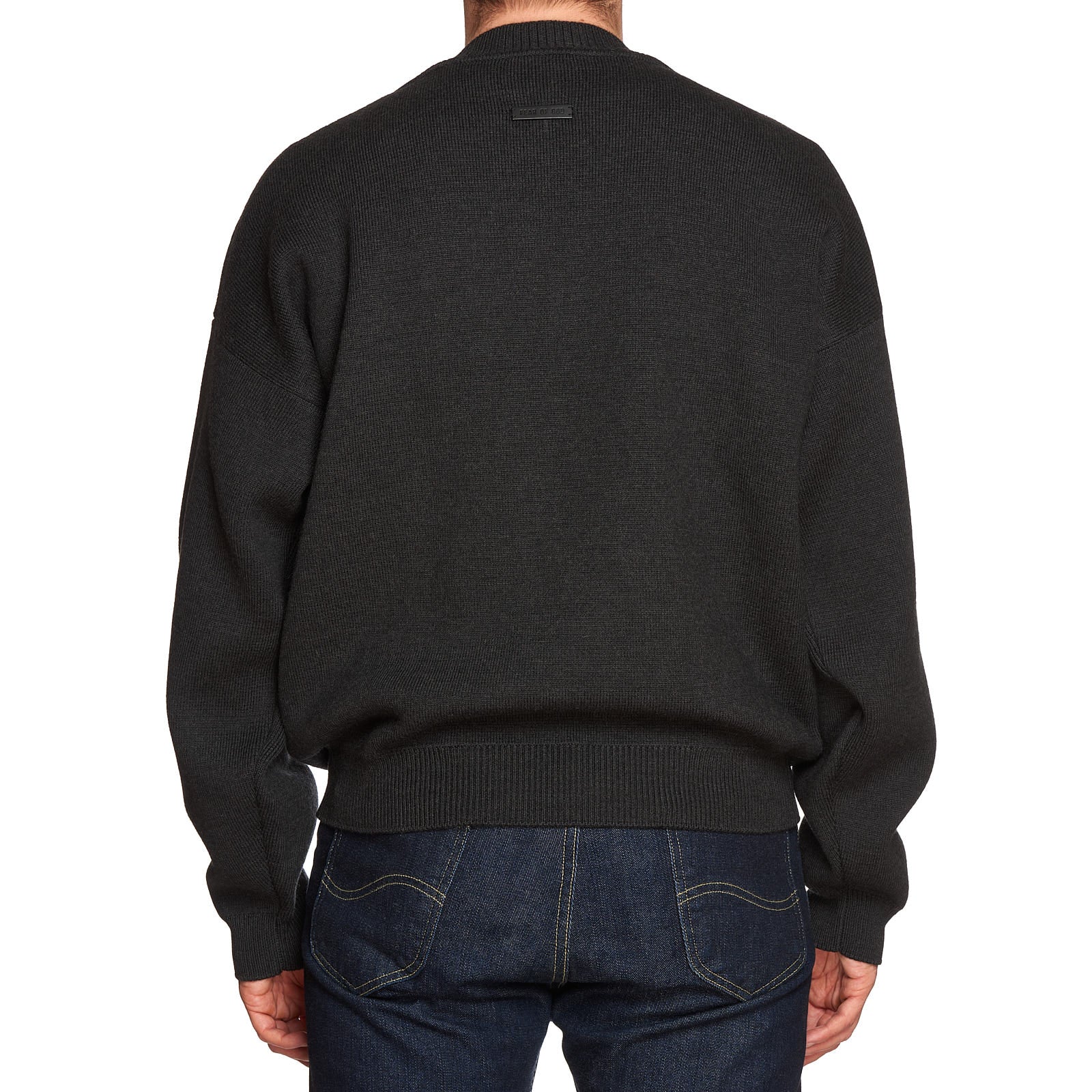 FEAR OF GOD Gray Virgin Wool Knit Crewneck Sweater NEW Size L