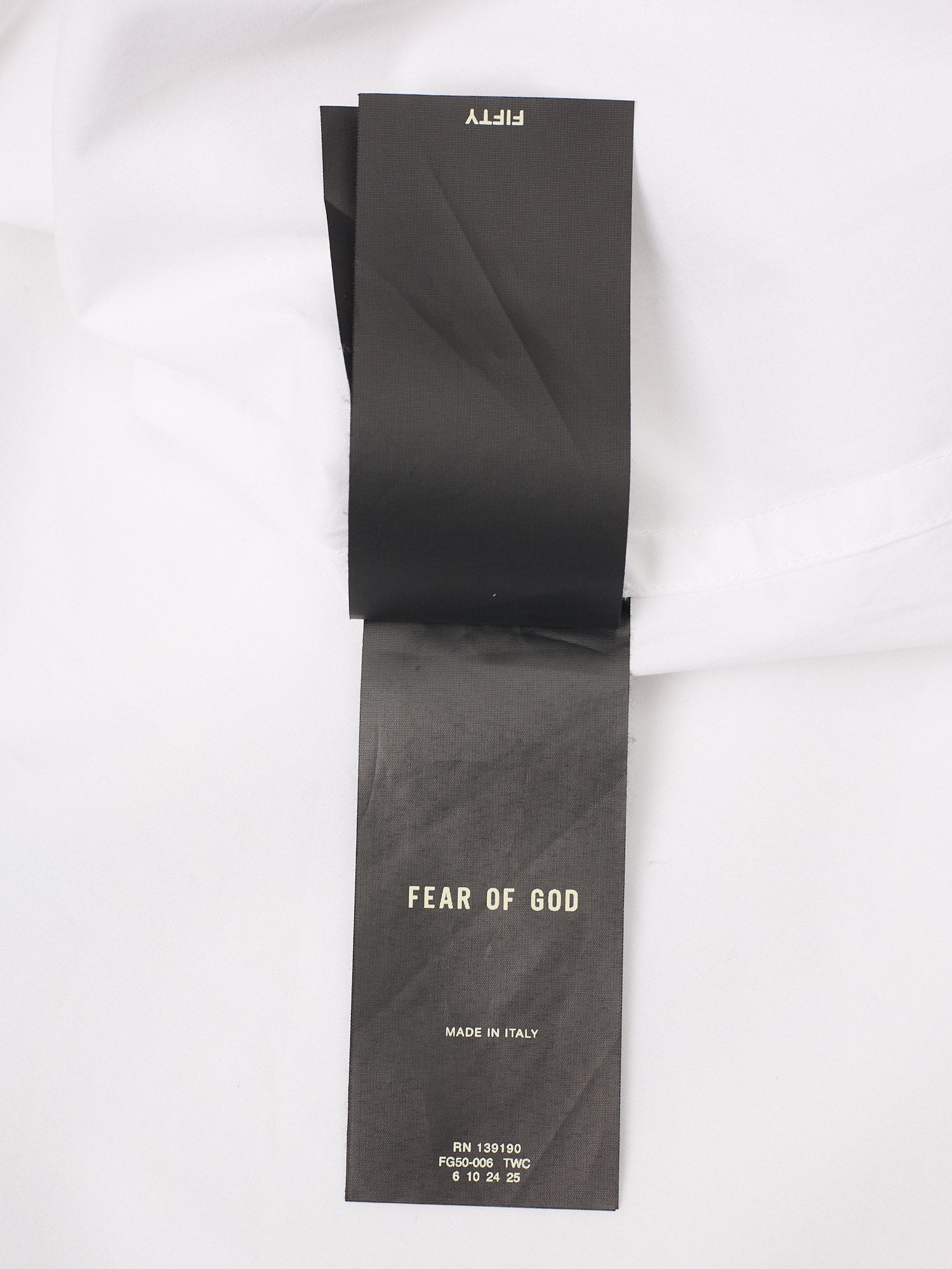 FEAR OF GOD White Cotton Oversized Shirt Size L