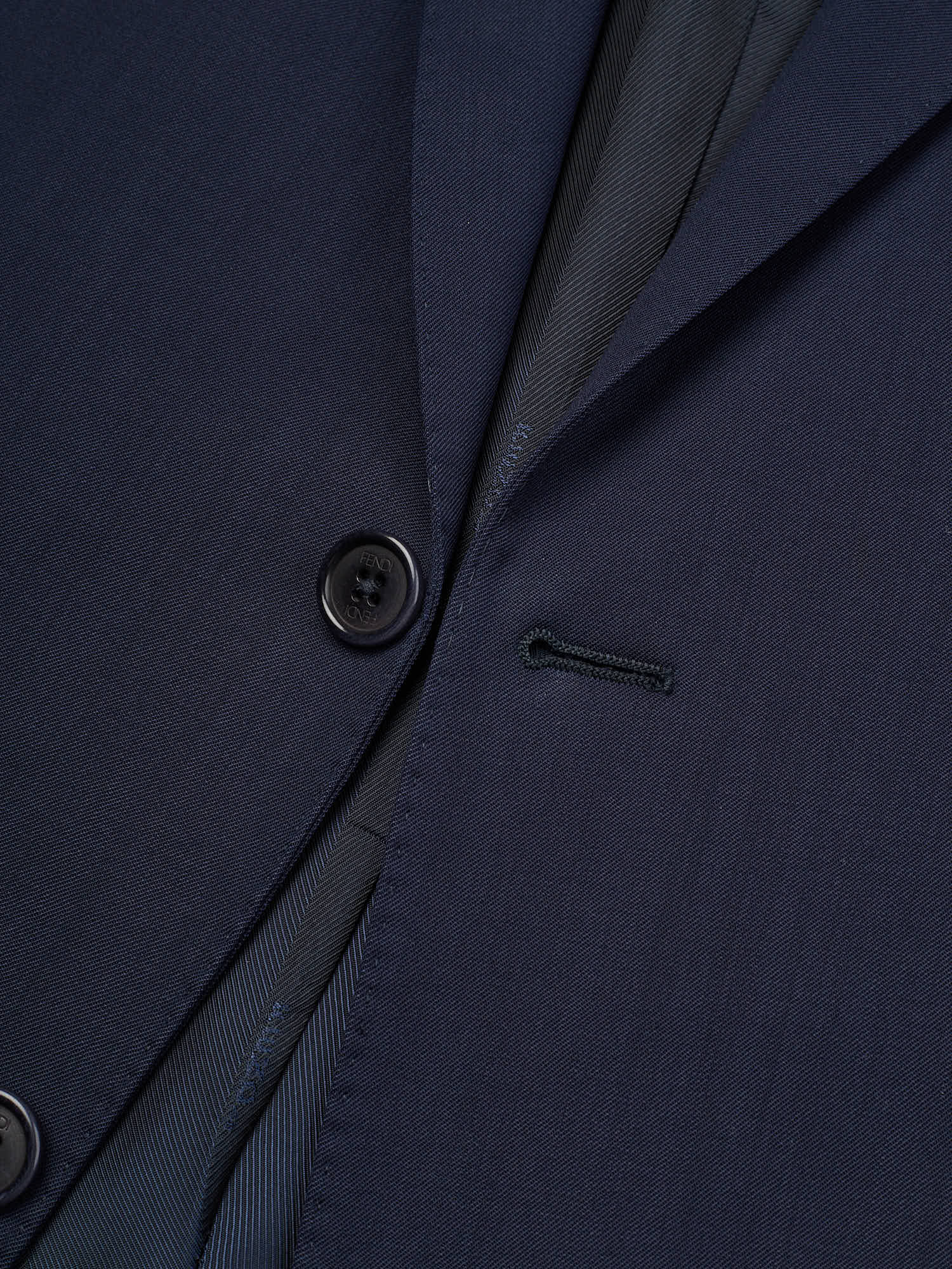 FENDI Navy Wool Blazer Jacket