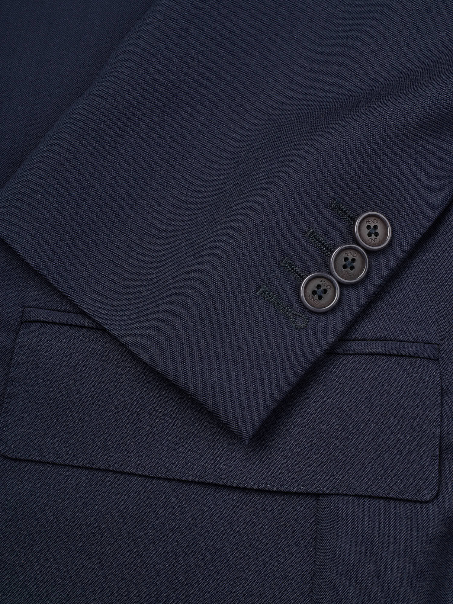 FENDI Navy Wool Blazer Jacket