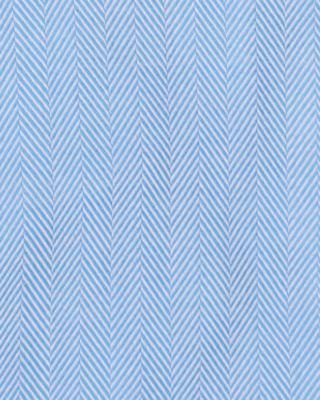 FENICIA Blue Herringbone Cotton French Cuff Dress Shirt EU 38 NEW US 15