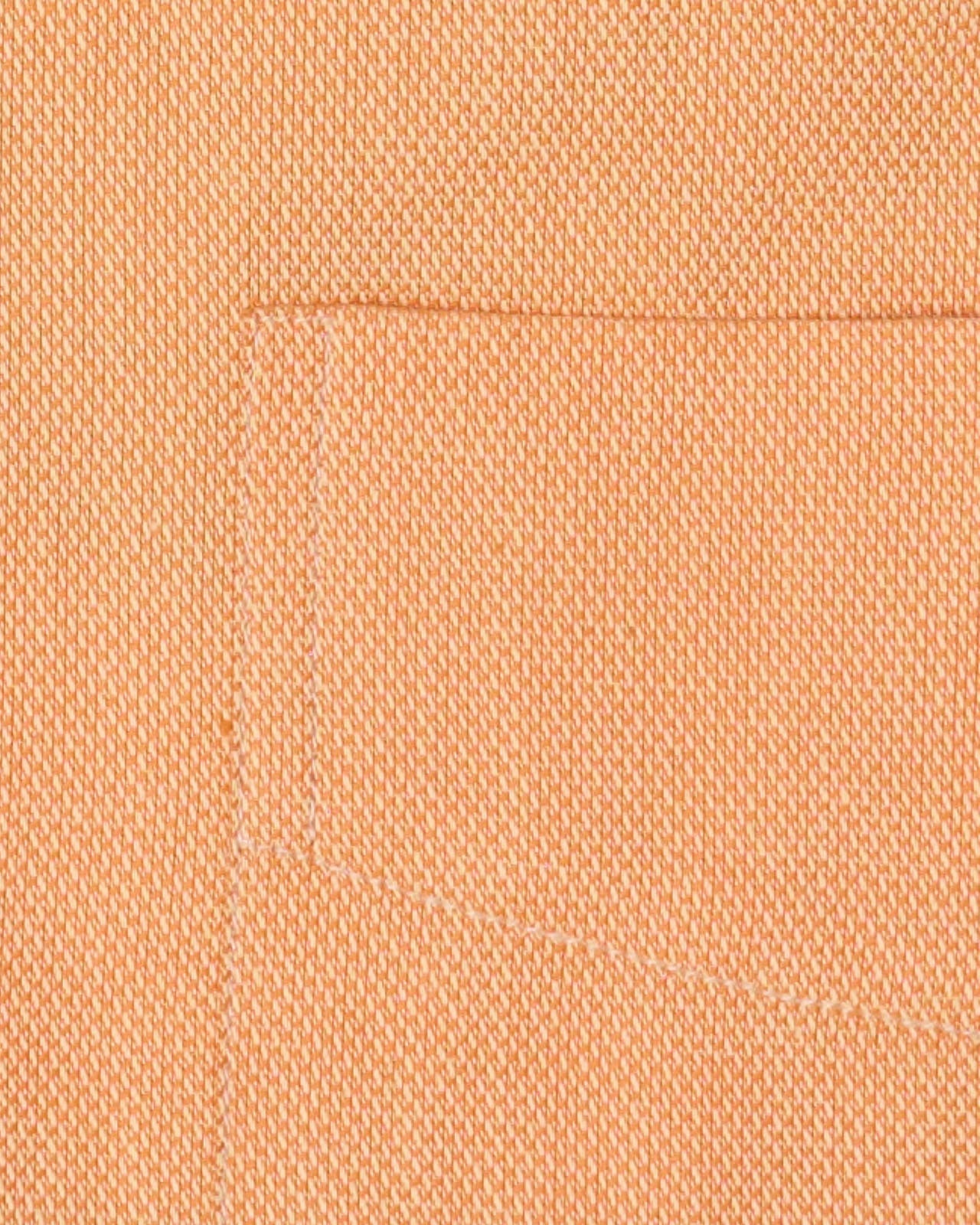 FENICIA for Vannucci Orange Royal Oxford Cotton Short Sleeve Shirt EU S NEW US 15