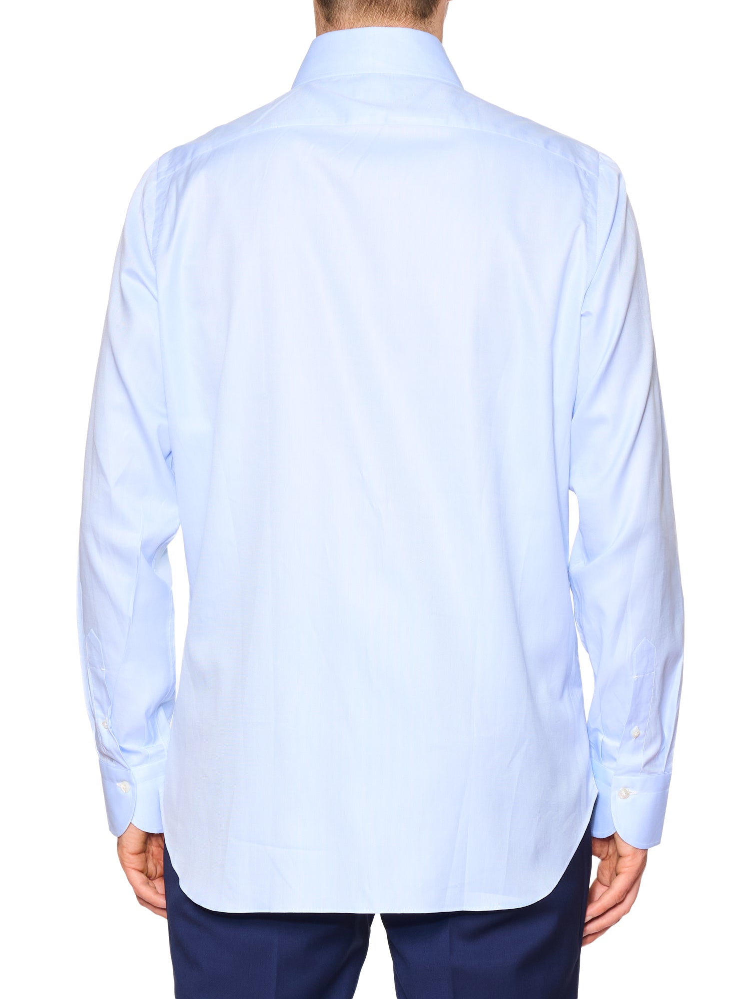 FINAMORE Handmade Light Blue Oxford Cotton Dress Shirt EU 42 NEW US 16.5