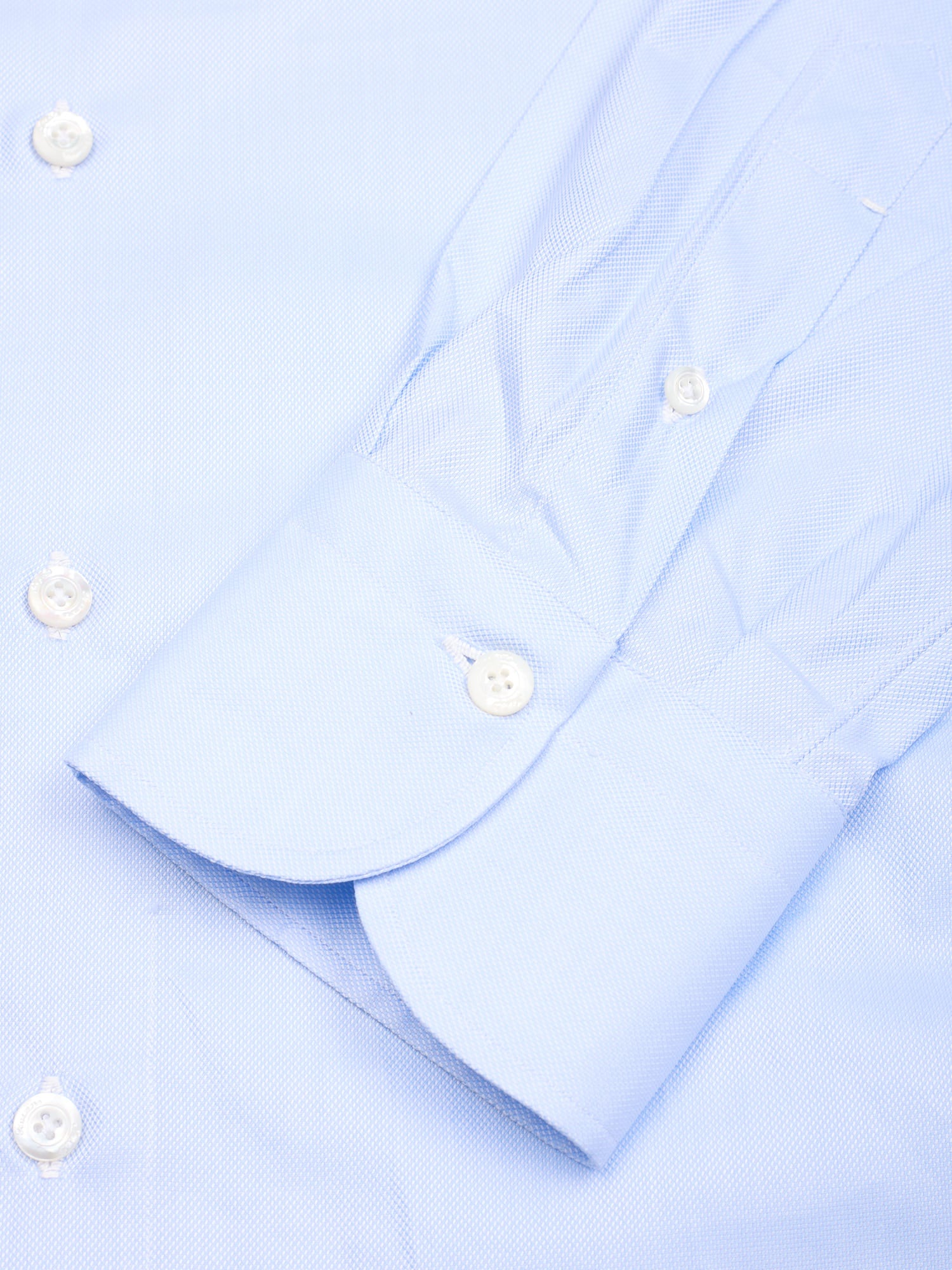 FINAMORE Handmade Light Blue Oxford Cotton Dress Shirt EU 42 NEW US 16.5