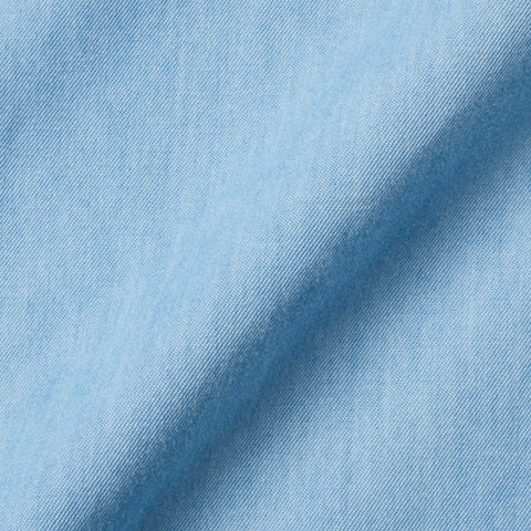 FINAMORE for BRAUN Light Blue Denim Shirt EU L US 16.5 Xtra Long