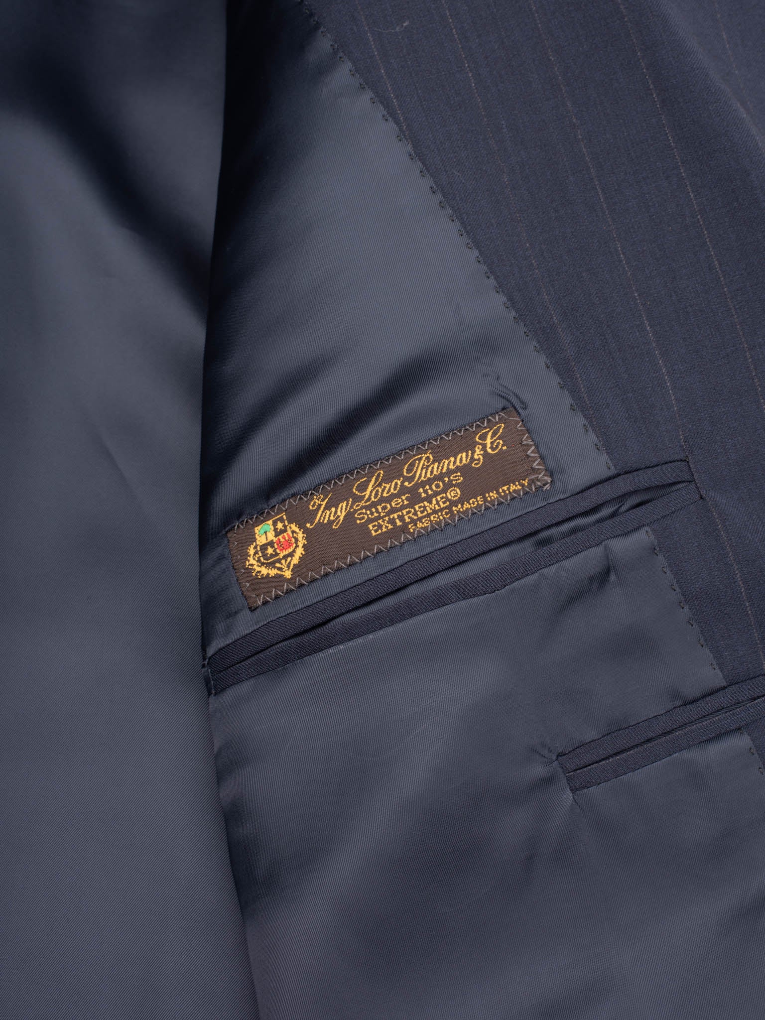 SIR WILSON Navy Blue Loro Piana Extreme Wool Super 110's Business Suit