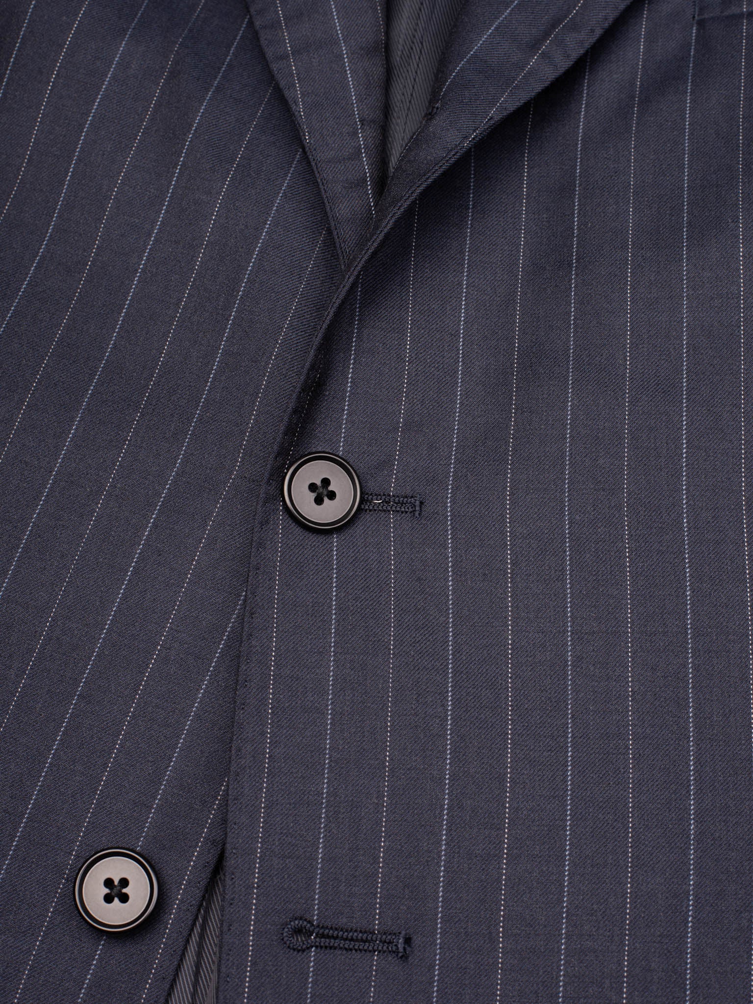 SIR WILSON Torino Navy Blue Striped Wool Business Suit