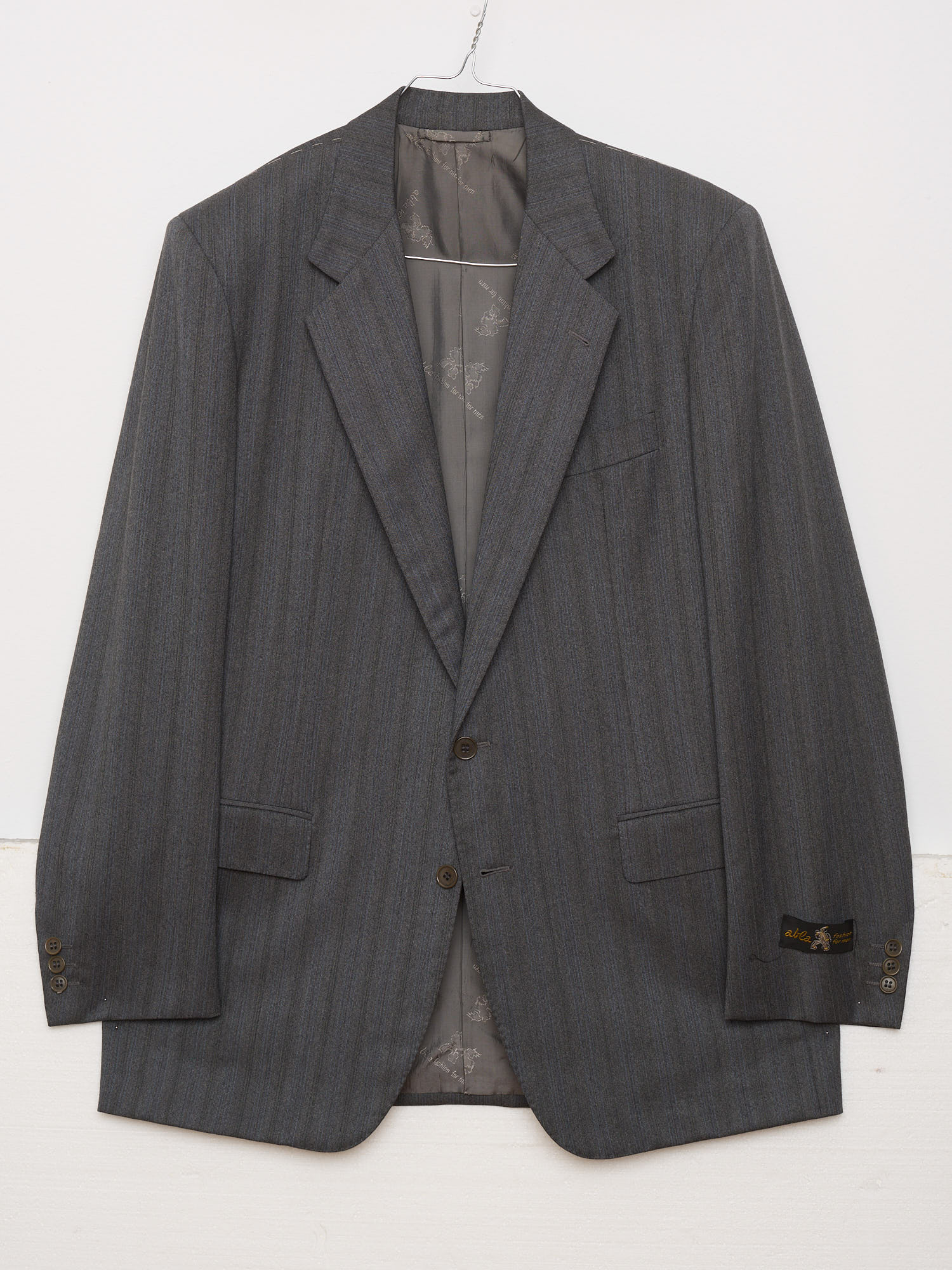 ABLA for Sir Wilson Handmade Gray Herringbone Suit