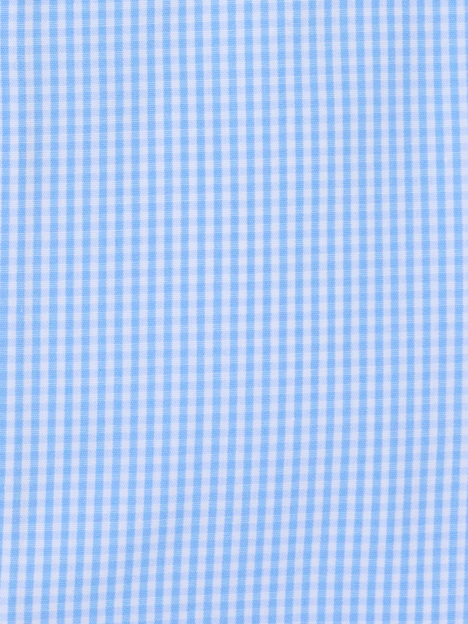 G.H.R. Blue Gingham Cotton Button-Down Dress Shirt