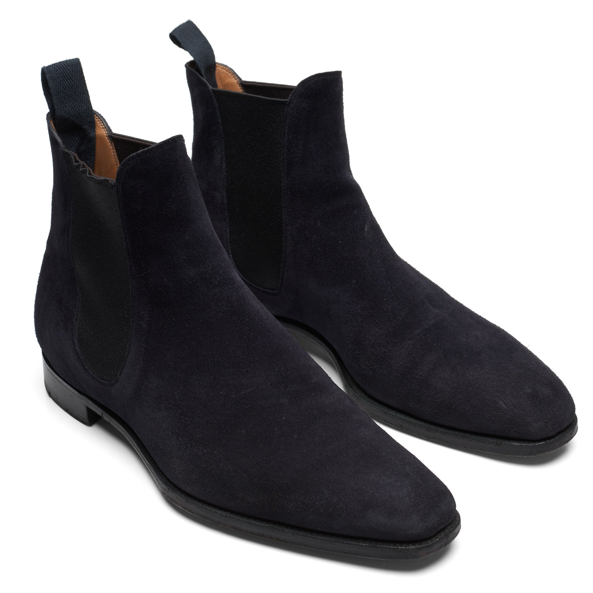 GAZIANO & GIRLING "Burnham" Blue Suede Leather Chelsea Boots UK 8E US 8.5 Last MH71 GAZIANO & GIRLING
