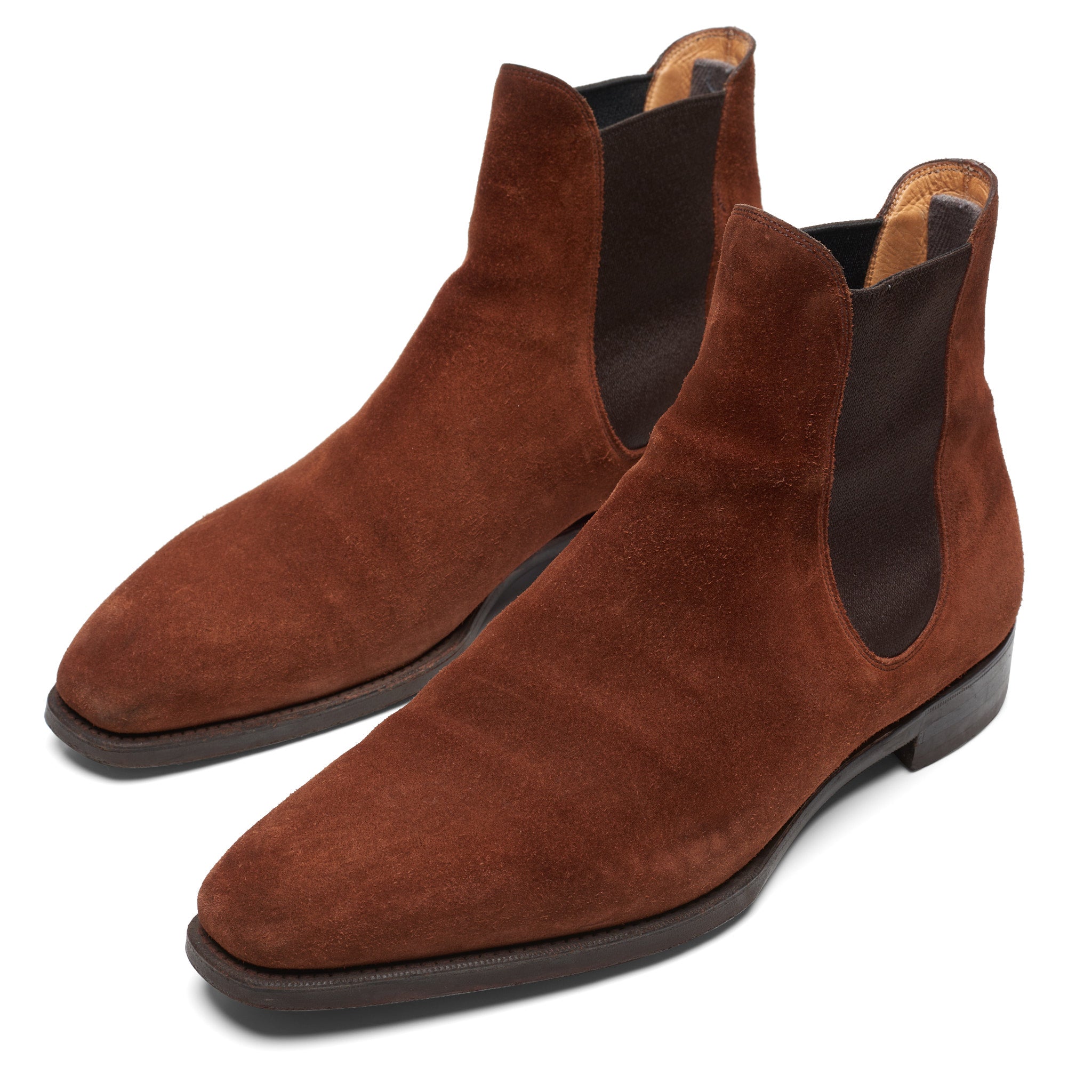 GAZIANO & GIRLING "Burnham" Polo Suede Leather Chelsea Boots UK 8E US 8.5 Last MH71 GAZIANO & GIRLING