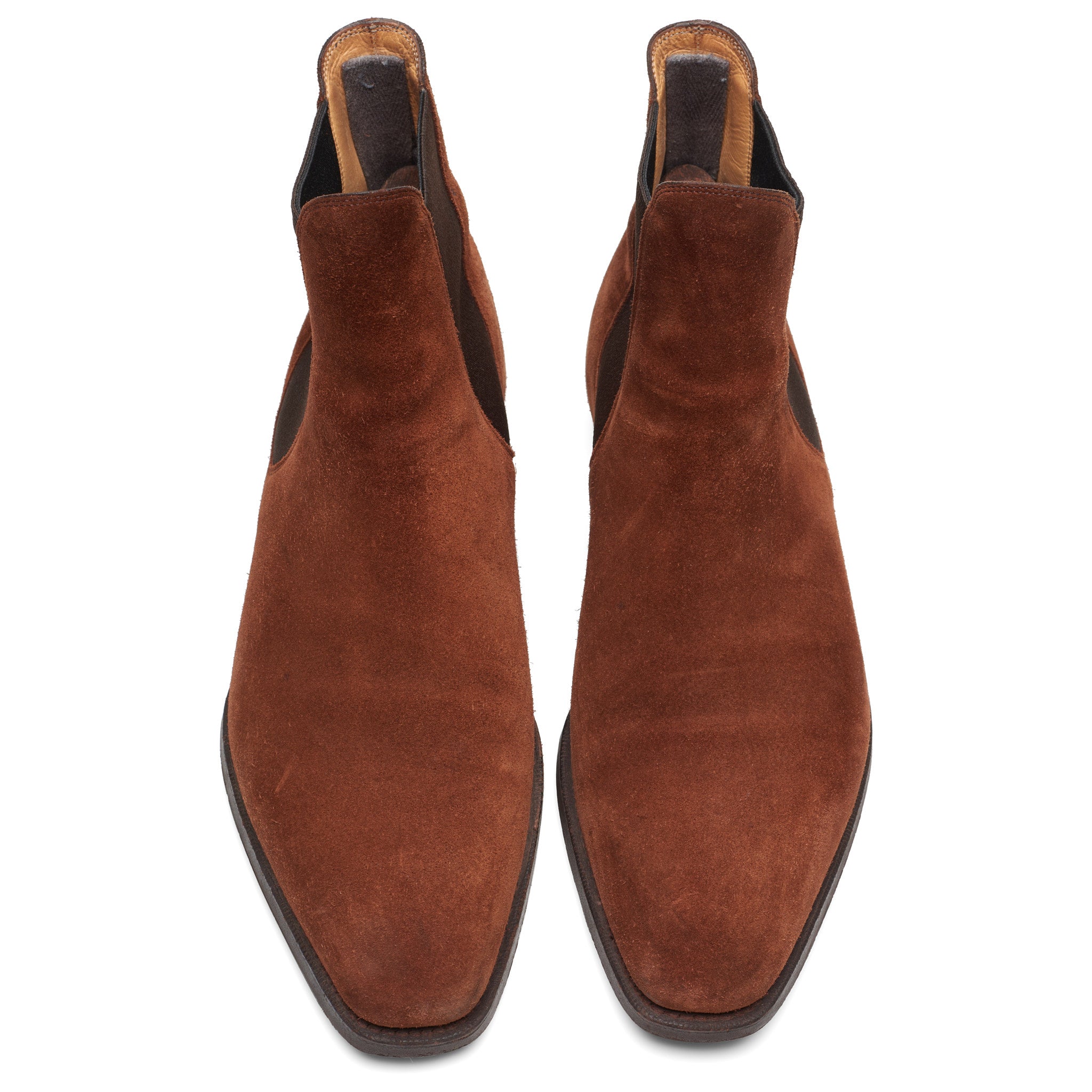 GAZIANO & GIRLING "Burnham" Polo Suede Leather Chelsea Boots UK 8E US 8.5 Last MH71 GAZIANO & GIRLING