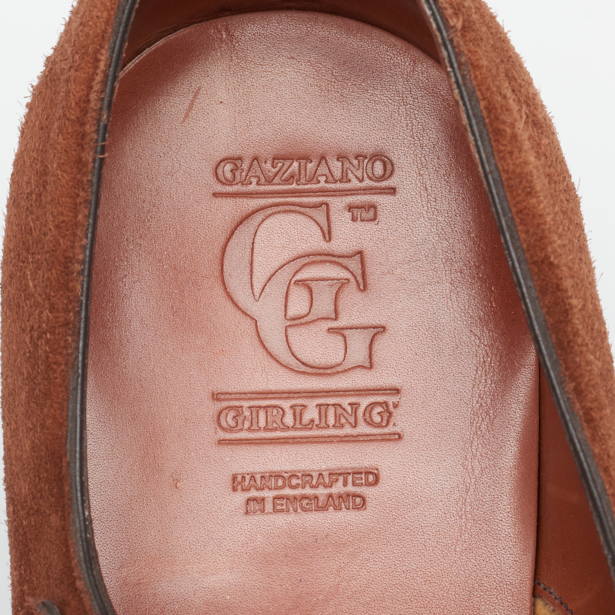 GAZIANO & GIRLING "Mayfair" Polo Suede Leather Double Monk Shoes UK 8E US 8.5 Last MH71 GAZIANO & GIRLING