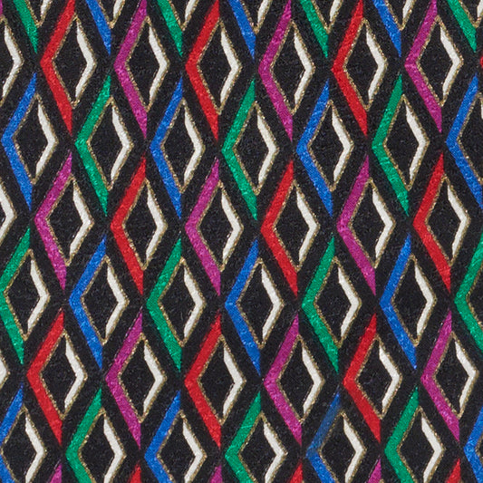 GIANNI VERSACE Handmade Multicolored Geometric Polka Dot Design Silk Tie