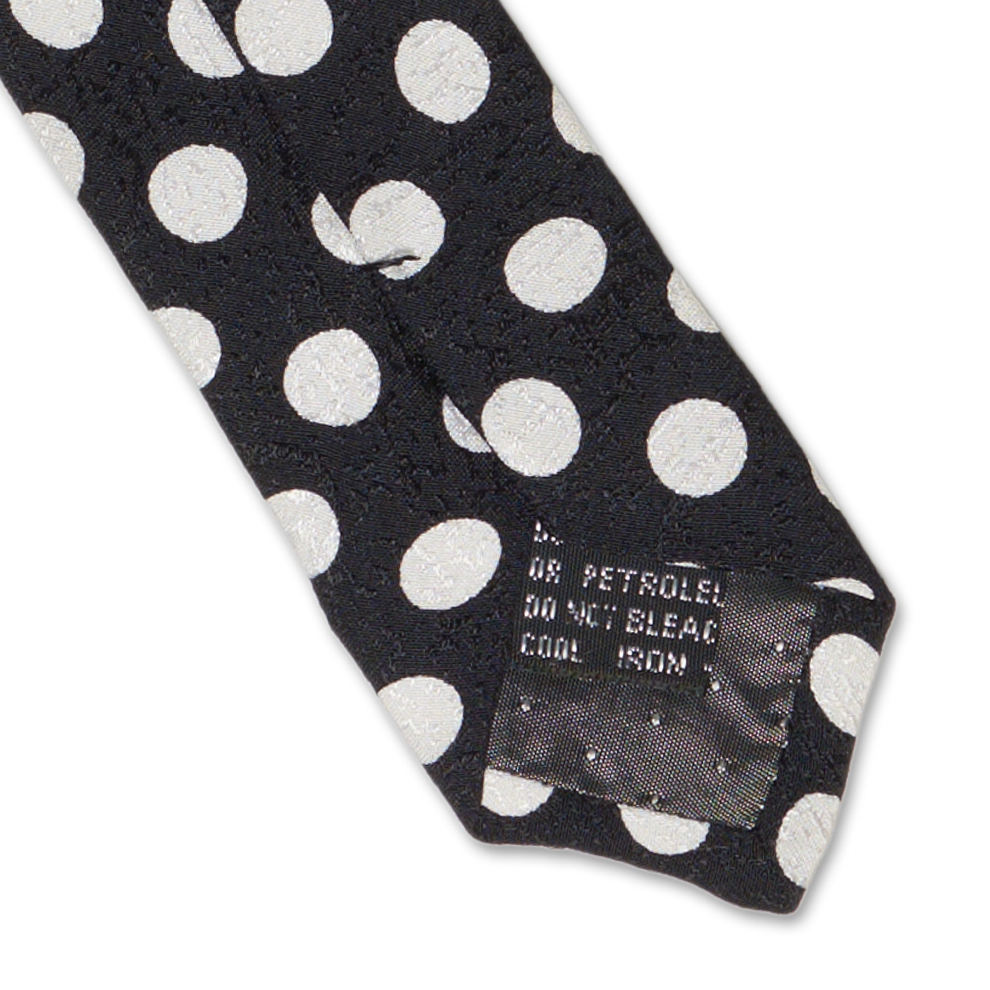 GIANNI VERSACE Handmade Multicolored Geometric Polka Dot Design Silk Tie