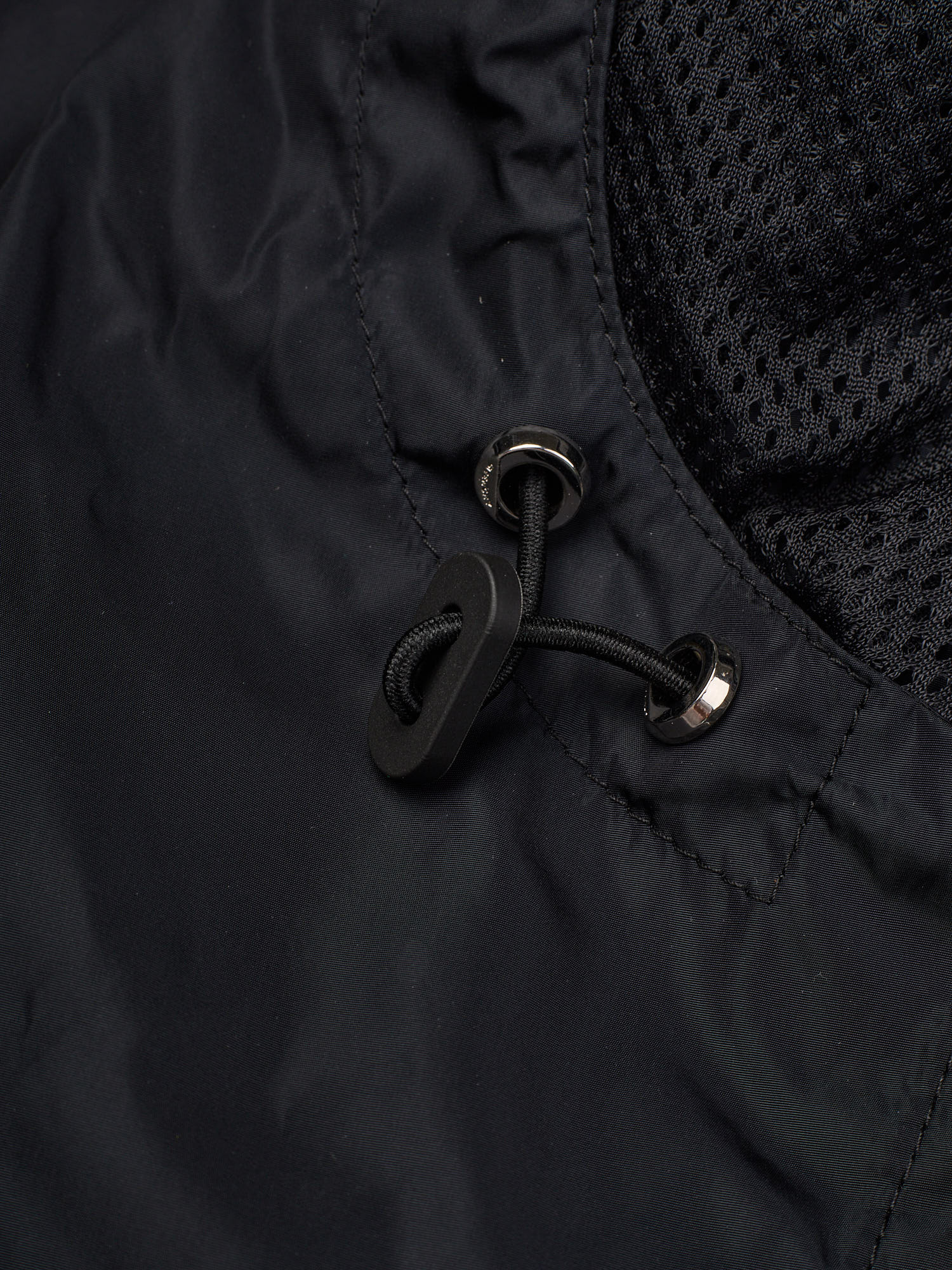 GIVENCHY Tag Effect Hooded Windbreaker Jacket Oversized