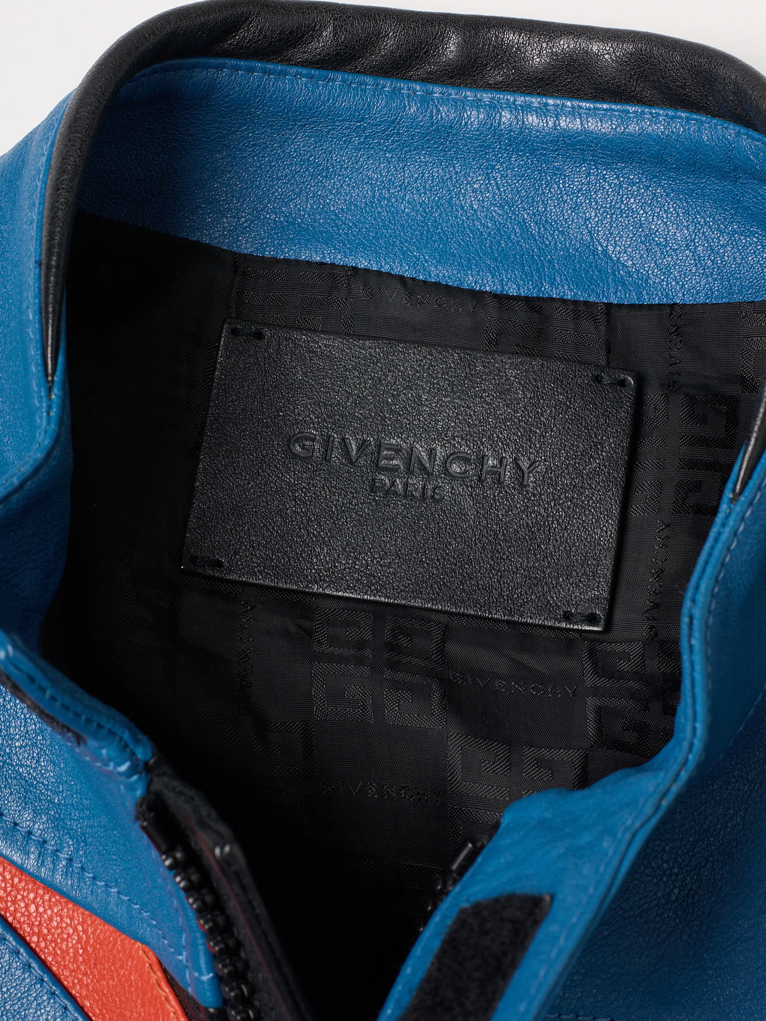 GIVENCHY Paris Lightning Bolt Biker Motorcycle Leather Jacket