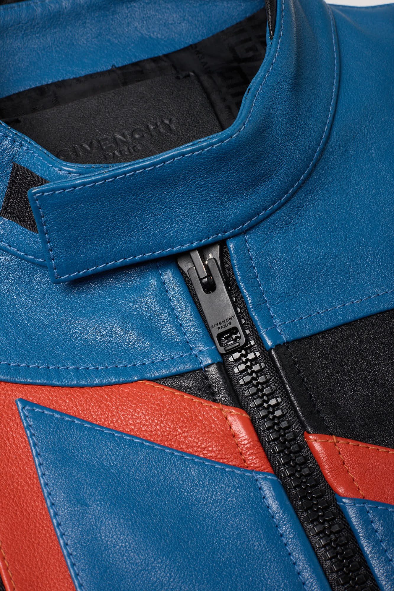 GIVENCHY Paris Lightning Bolt Biker Motorcycle Leather Jacket