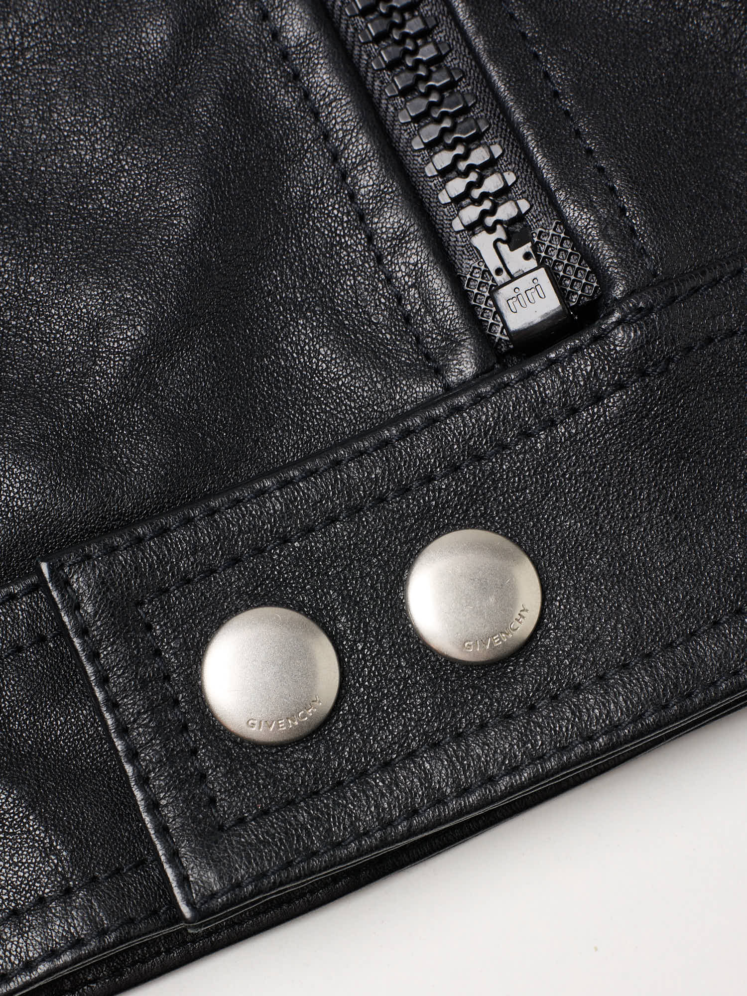 GIVENCHY Paris Lightning Bolt Biker Motorcycle Leather Jacket