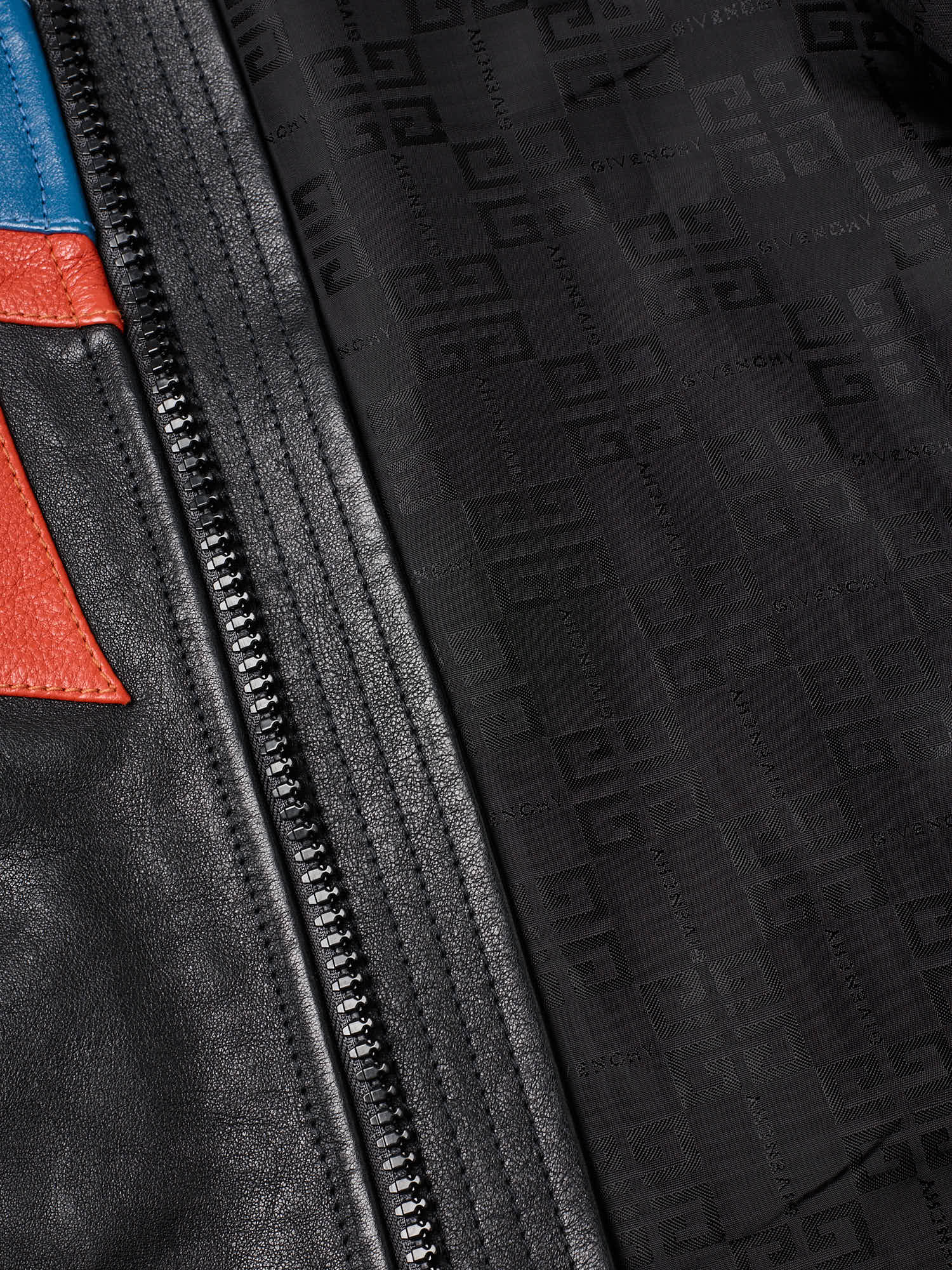 GIVENCHY Paris Lightning Bolt Biker Motorcycle Leather Jacket