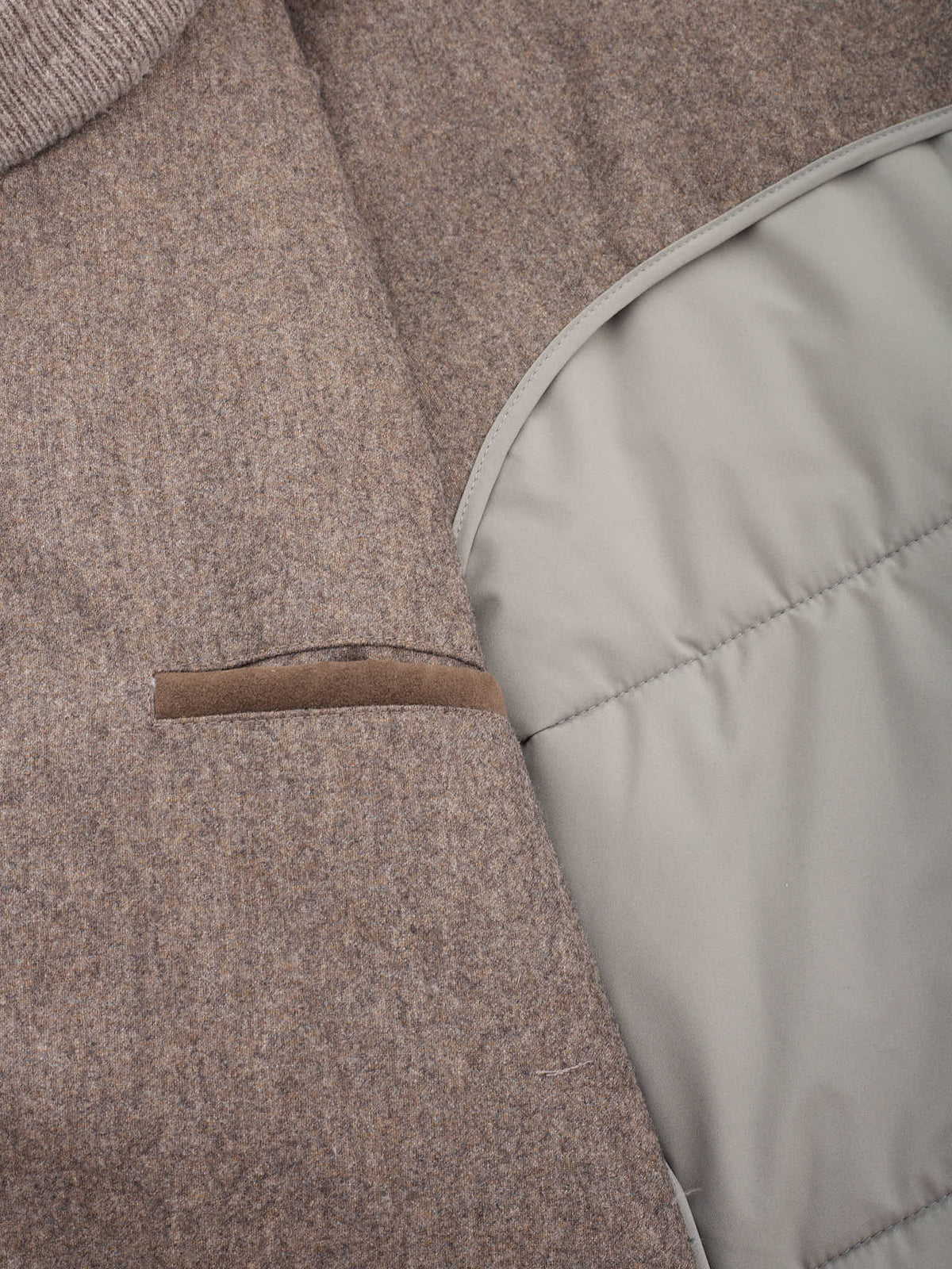 GRAN SASSO Sartorial Super Geelong Wool Flannel Hooded Jacket