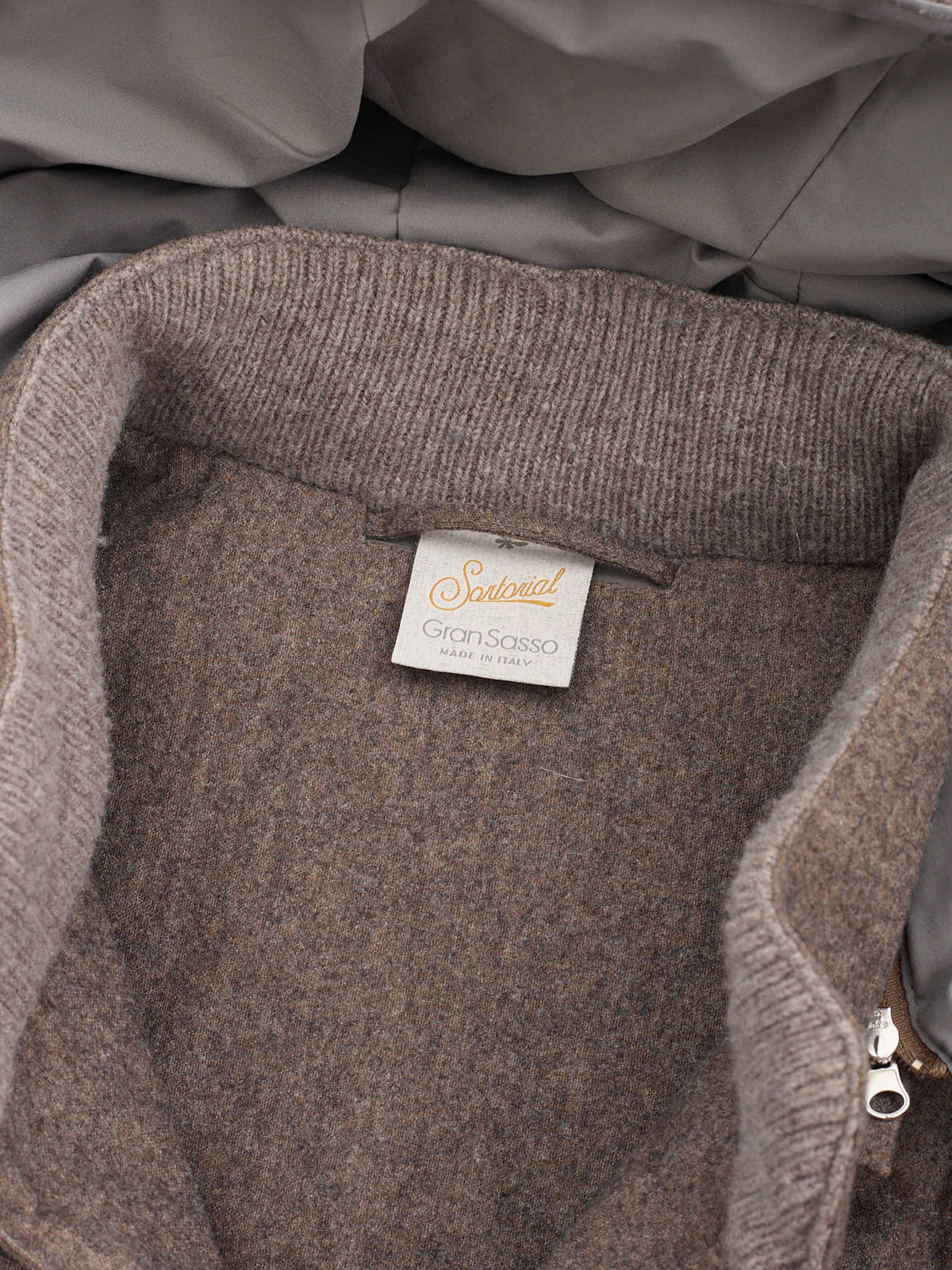 GRAN SASSO Sartorial Super Geelong Wool Flannel Hooded Jacket