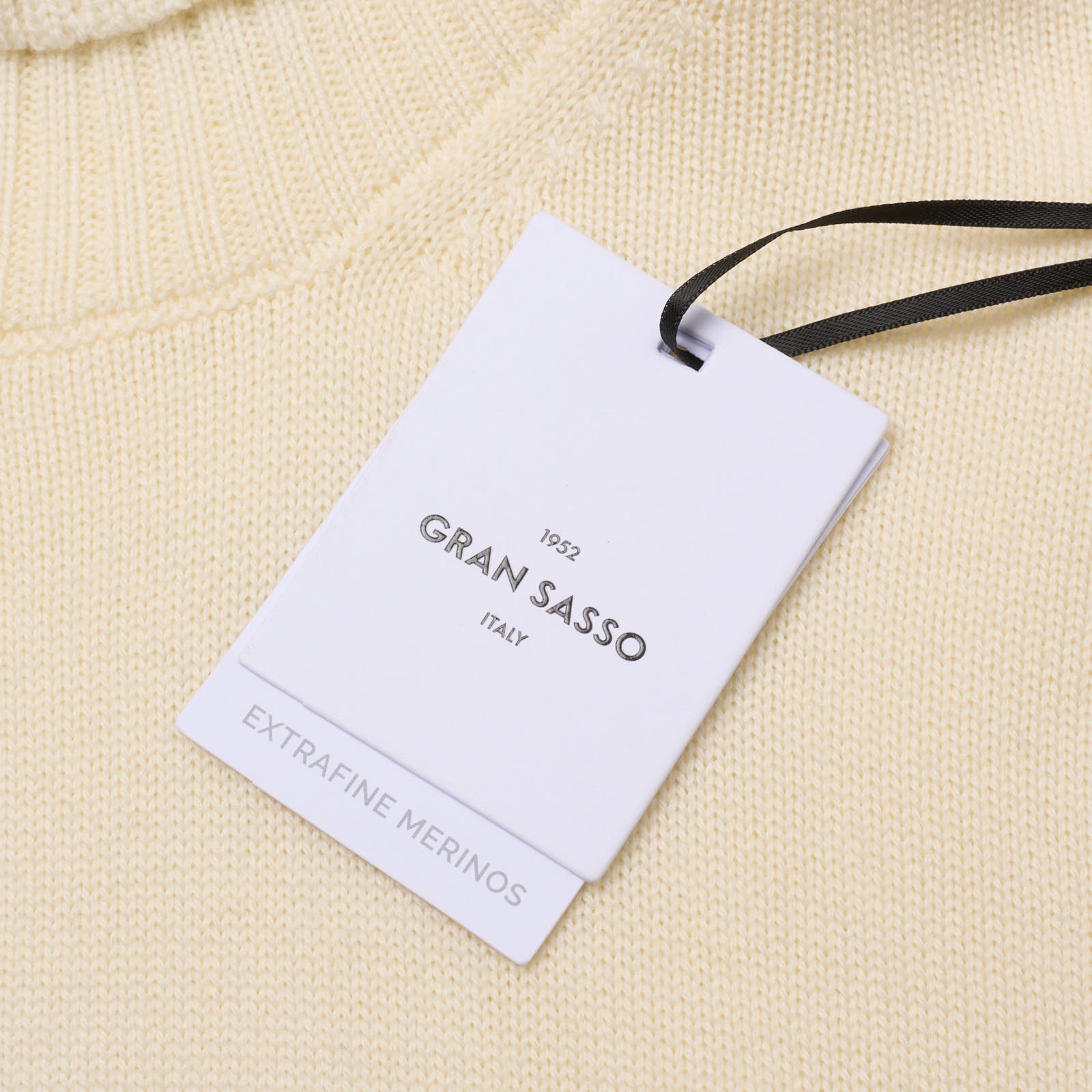 GRAN SASSO for VANNUCCI Off-White Virgin Wool Knit Turtleneck Sweater EU 58 NEW US XXL