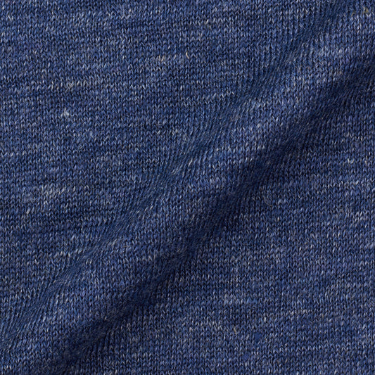GRAN SASSO for VANNUCCI Blue Linen Knit Short Sleeve T-Shirt EU 50 NEW US M