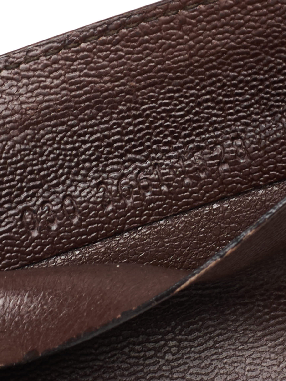 GUCCI Dark Brown Leather Card Holder Wallet