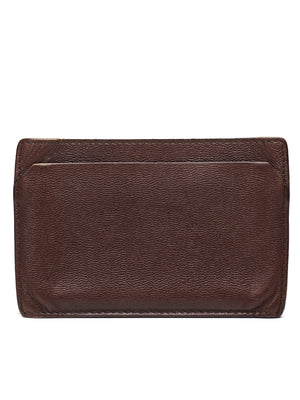 GUCCI Dark Brown Leather Card Holder Wallet