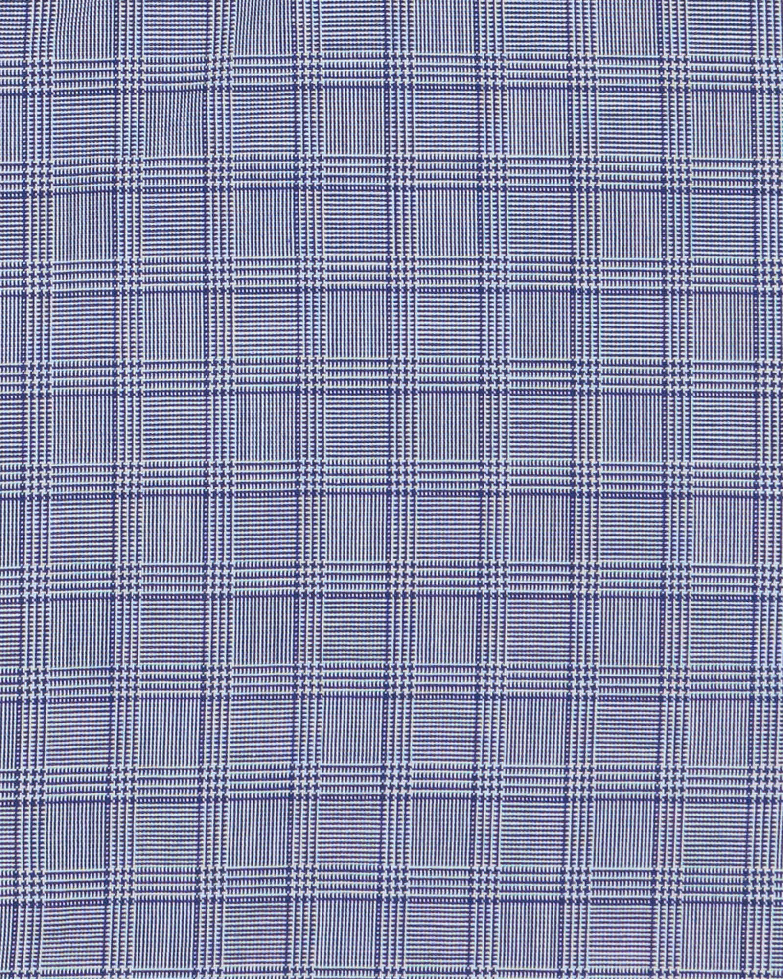 GUGLIELMINOTTI Milano Blue Plaid Cotton Dress Shirt NEW Slim Fit