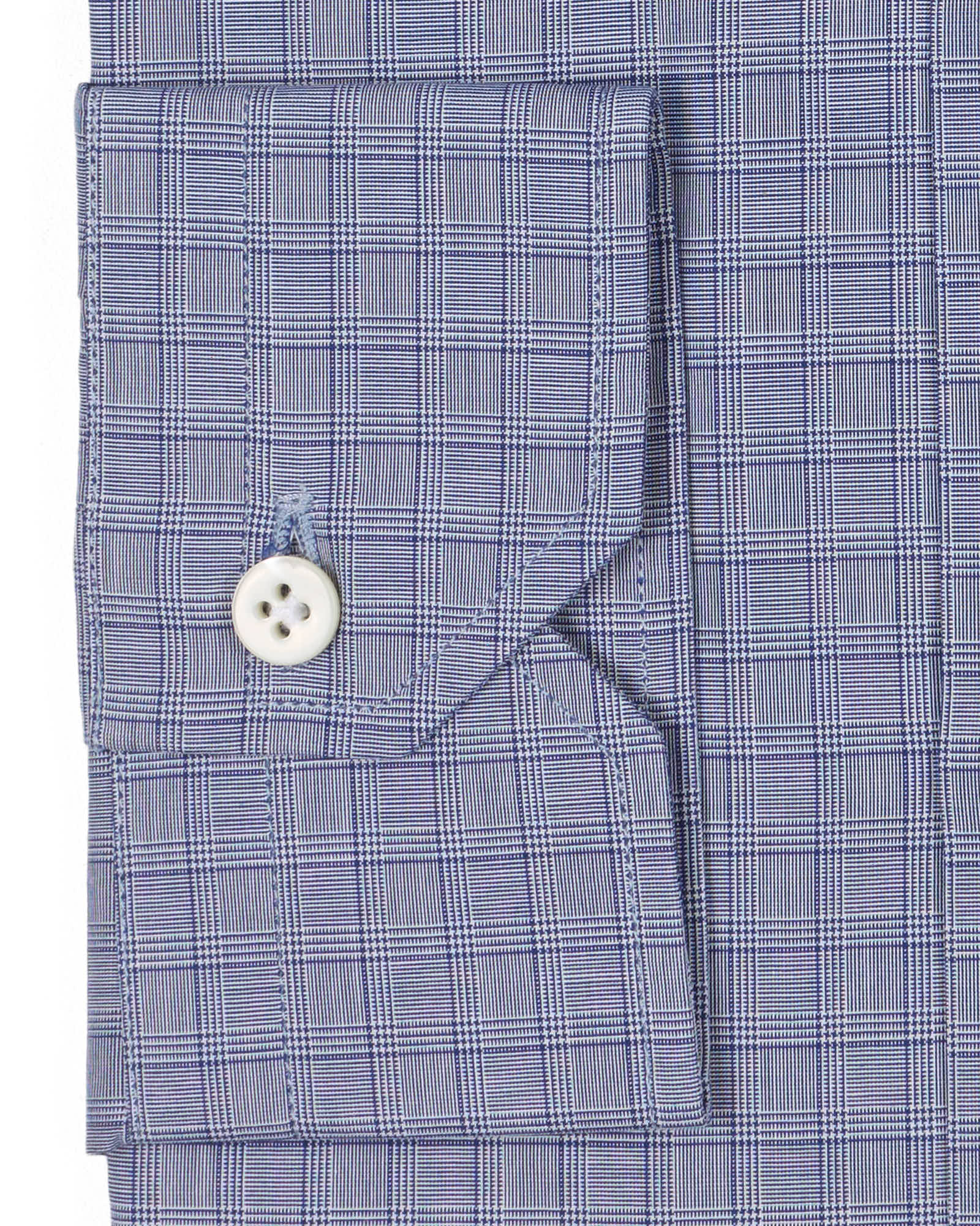 GUGLIELMINOTTI Milano Blue Plaid Cotton Dress Shirt NEW Slim Fit