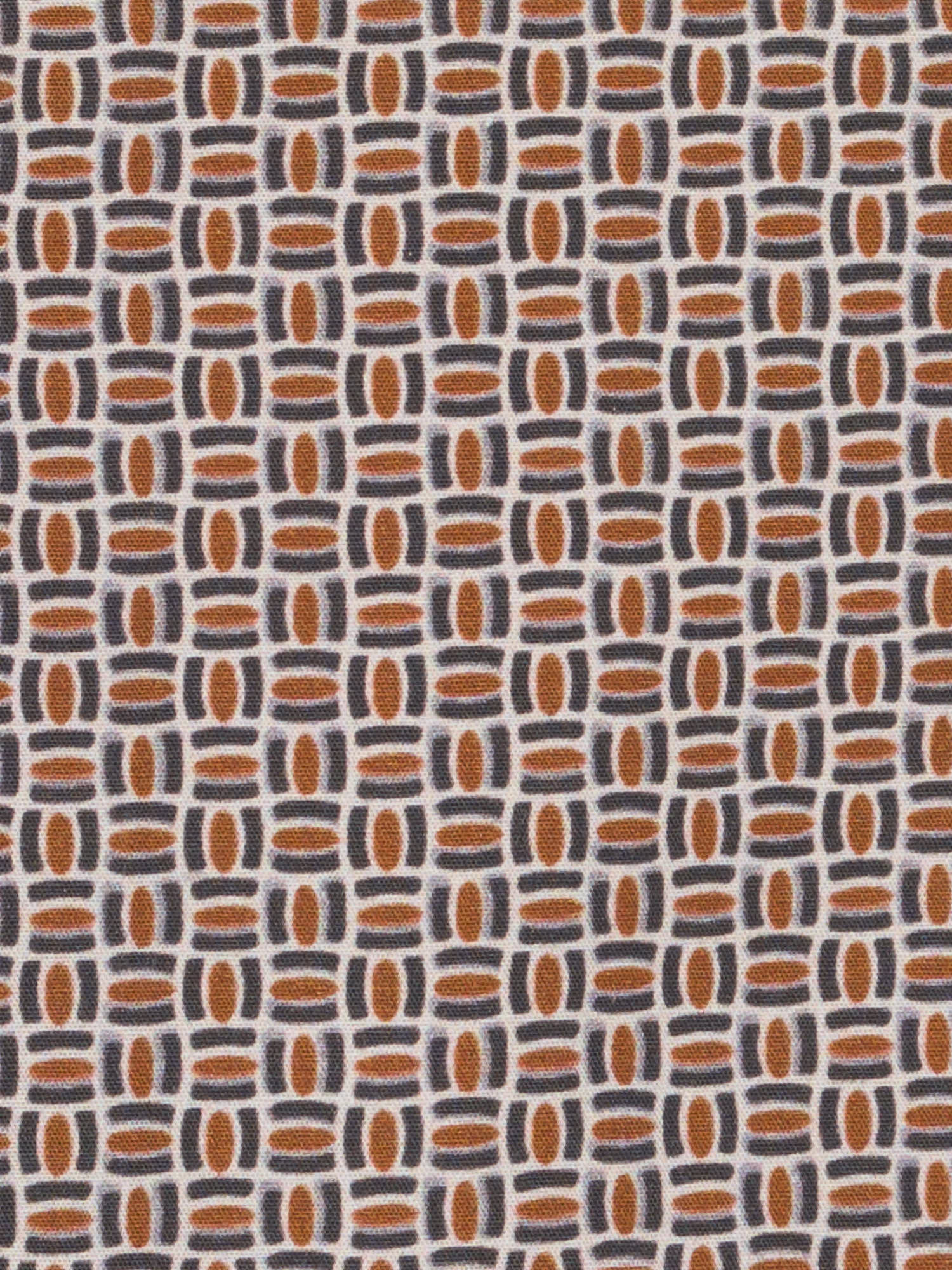 GUGLIELMINOTTI Milano Brown Geometric Cotton Dress Shirt NEW Slim Fit