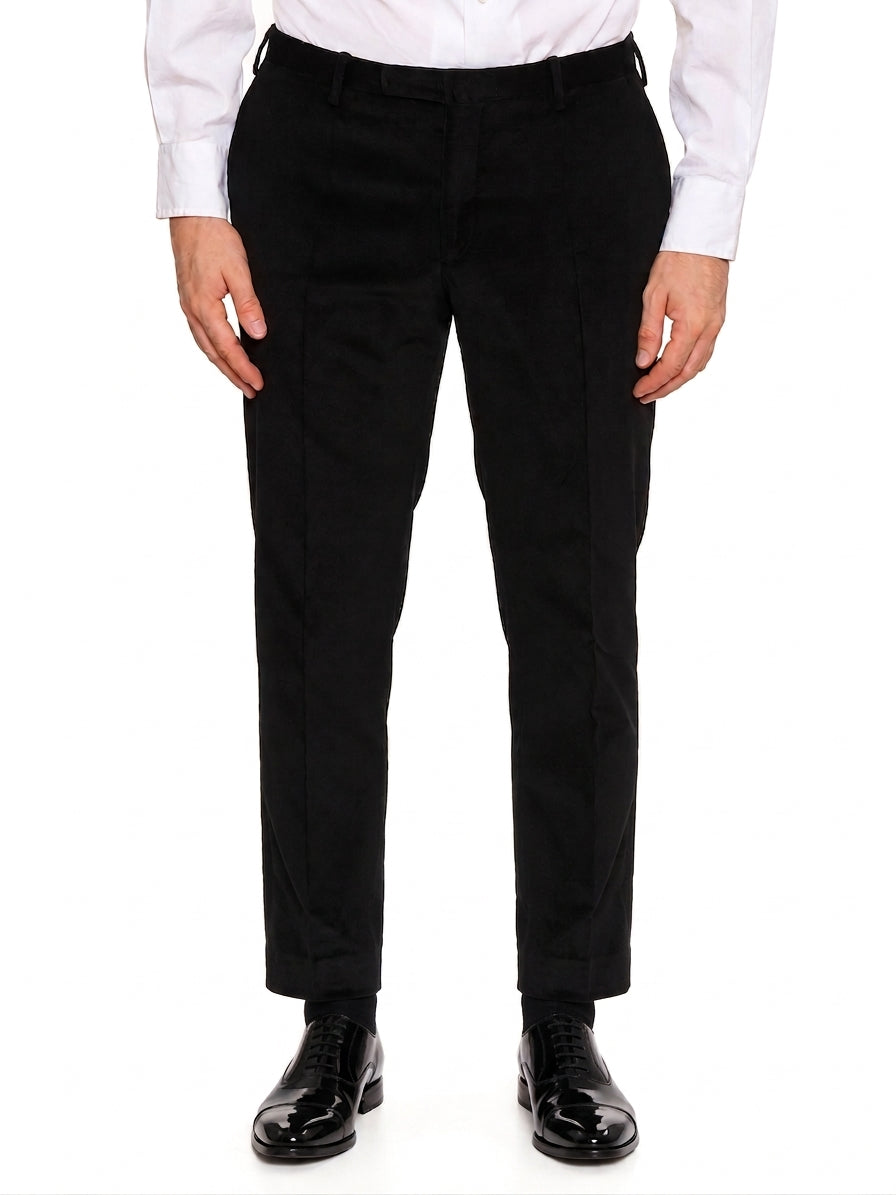 BOGLIOLI Black Cotton Velvet Tuxedo Suit