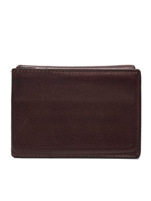 HERMES Brown Leather Card Holder Wallet