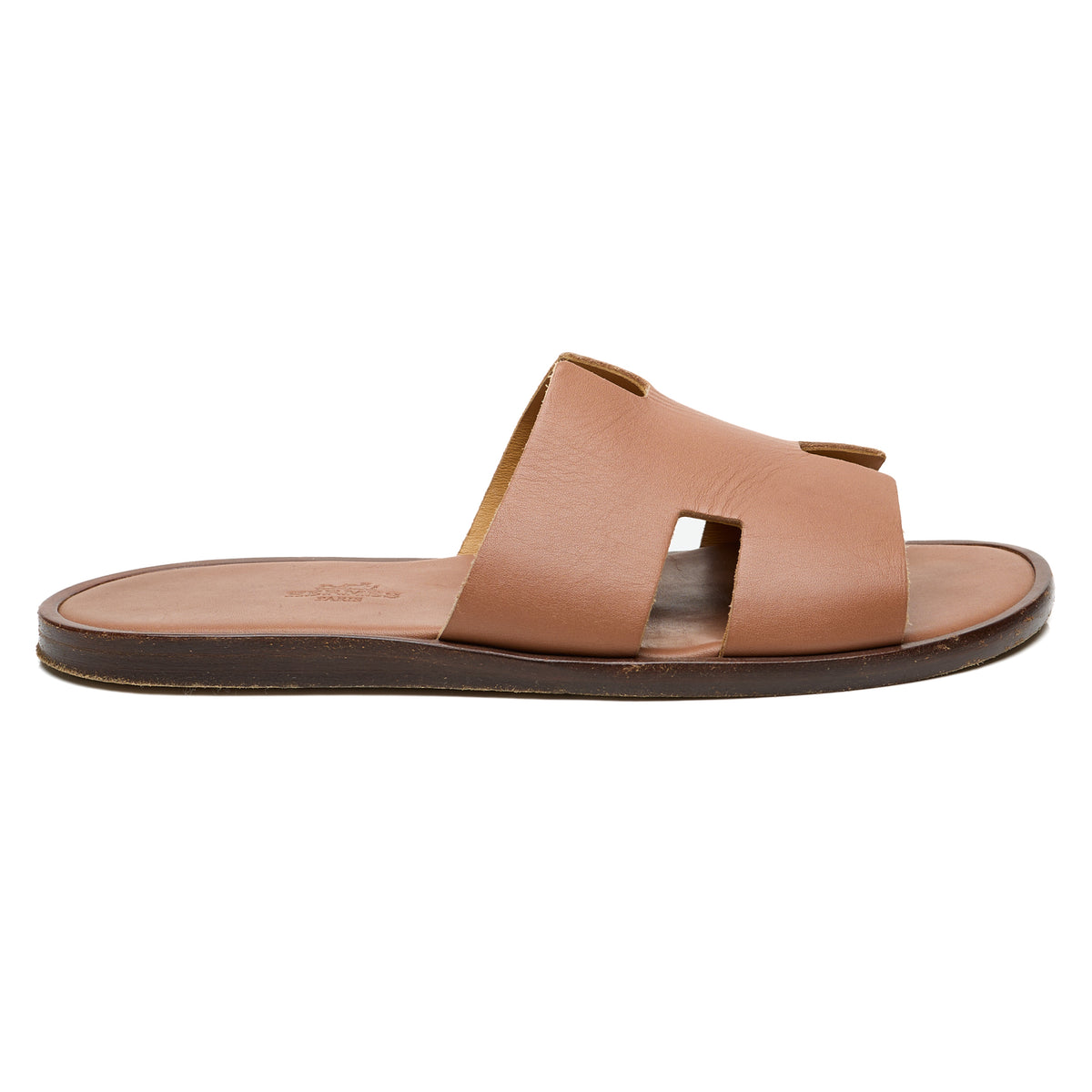 Hermes Men’s Gold Izmir Sandals Hermès Izmir Calfskin Sandals Gold – voilà.id main image 4