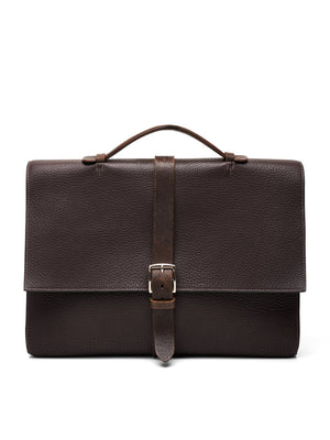 HERMES Etriviere II Brown Fjord Leather Briefcase Bag